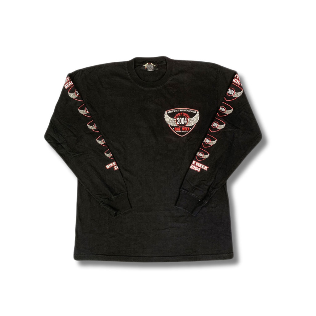 Vintage Daytona Beach Bike Week 2004 Longsleeve Schwarz (M)