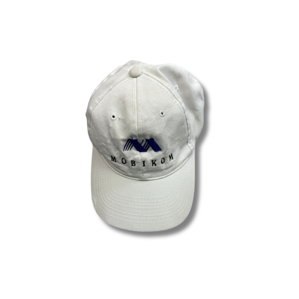 Vintage Mobikom Cap Weiß