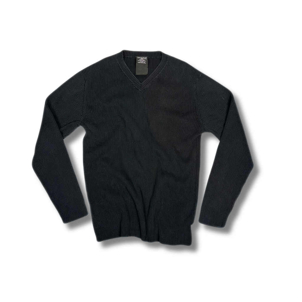 Vintage Polo Jeans Co. Strickpullover Schwarz (L)