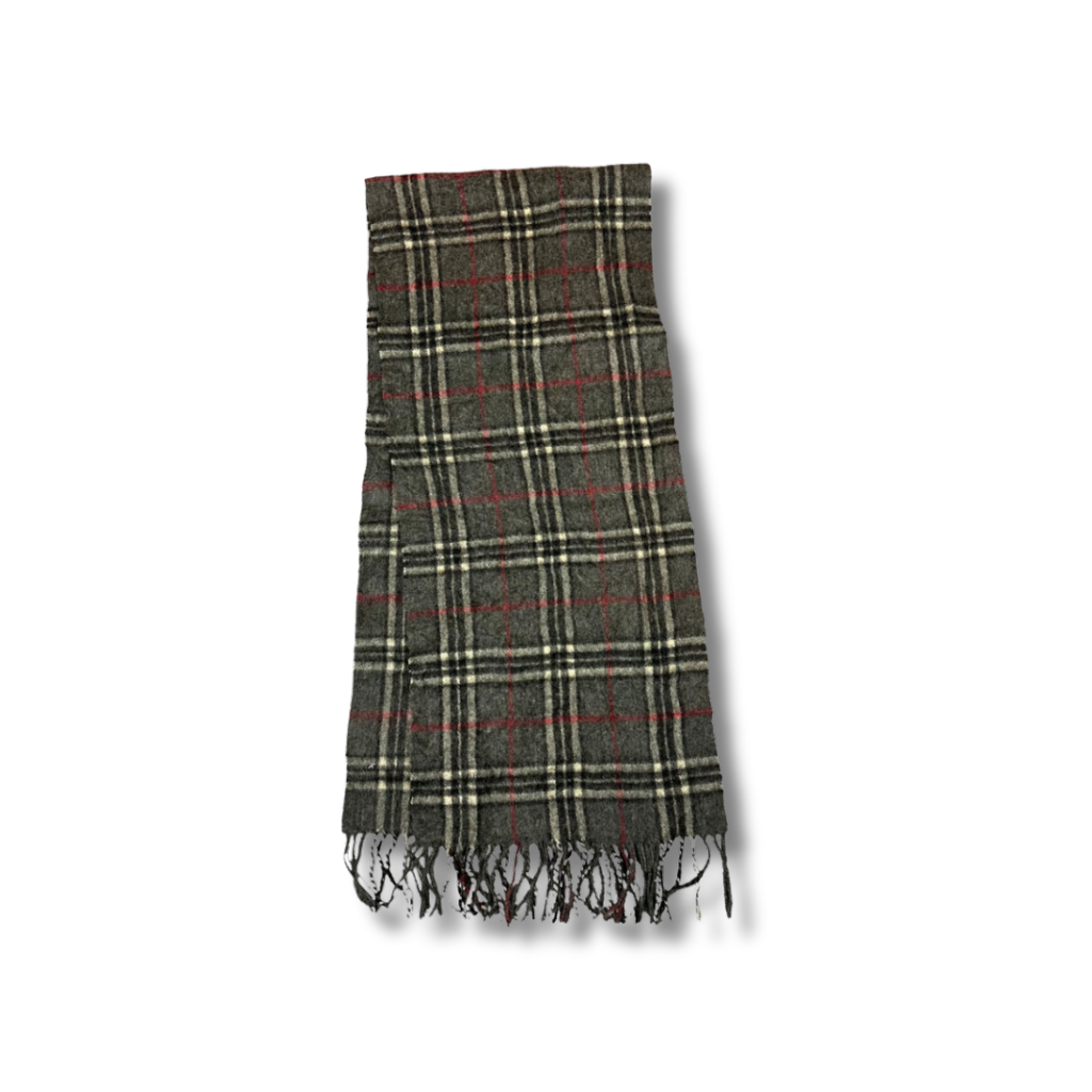 Vintage Burberry Cashmere Schal Grau