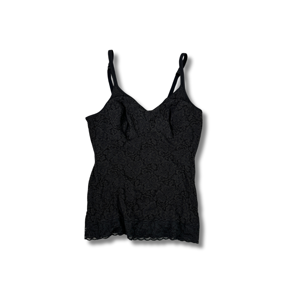 Schwarzes Spitzen-Top (XS-S)