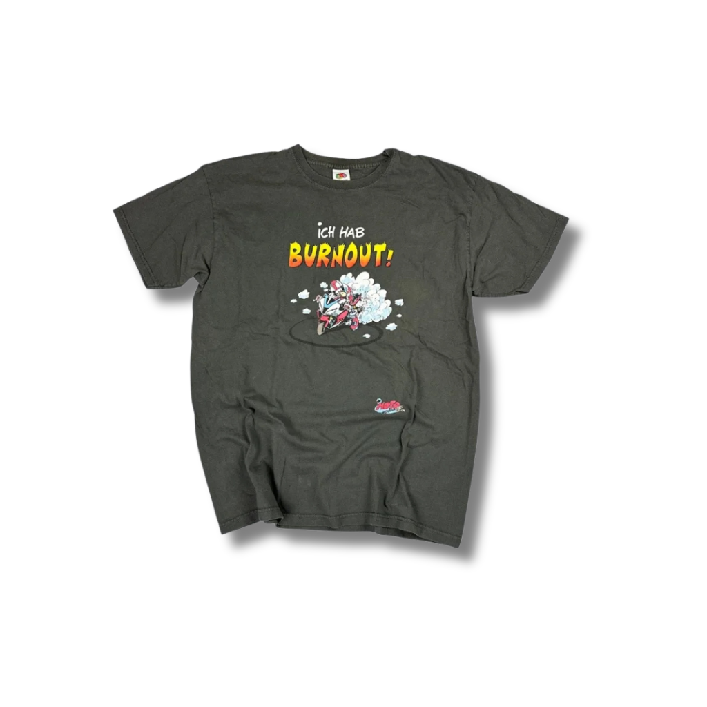 Vintage Ich Hab Bunrout Moto Mania T-Shirt Grau (L)