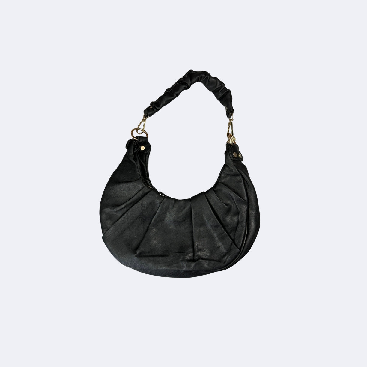 Y2K Vintage Halbmond Handtasche Schwarz