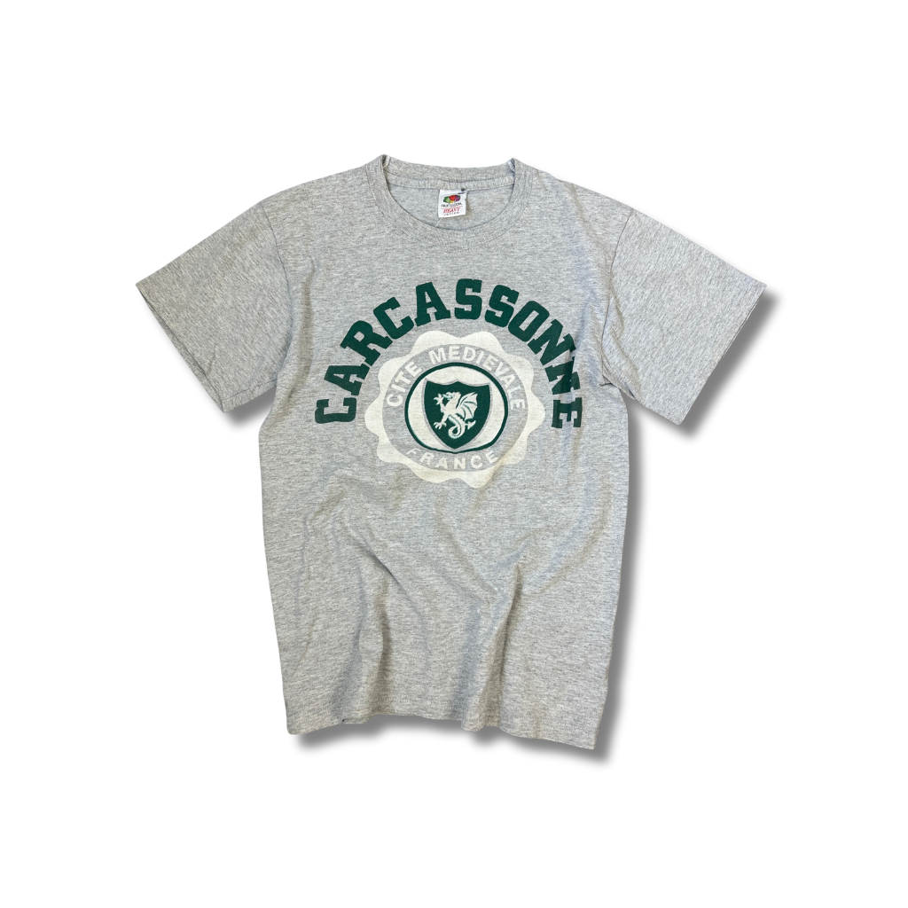 Vintage Carcassonne T-Shirt Grau (S)
