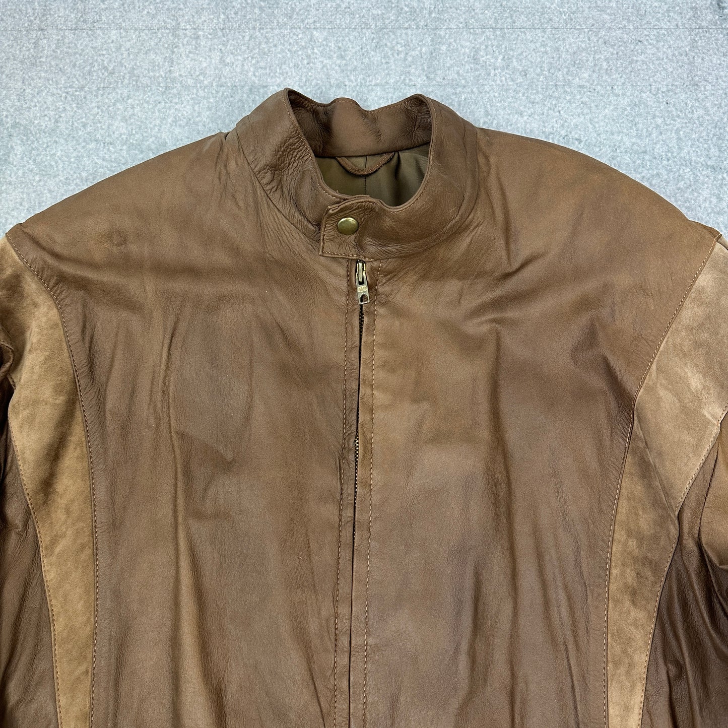80er Jahre Maxifiorentino Lederjacke Braun (52)