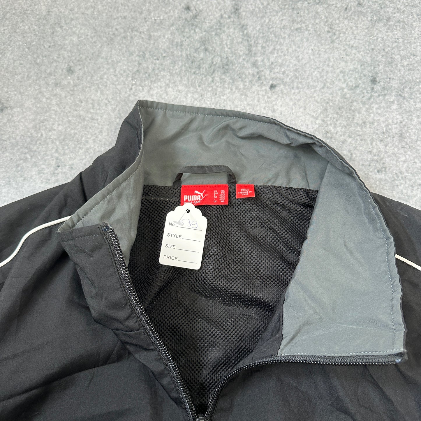 Vintage Puma Trainingsjacke Schwarz (XXL)