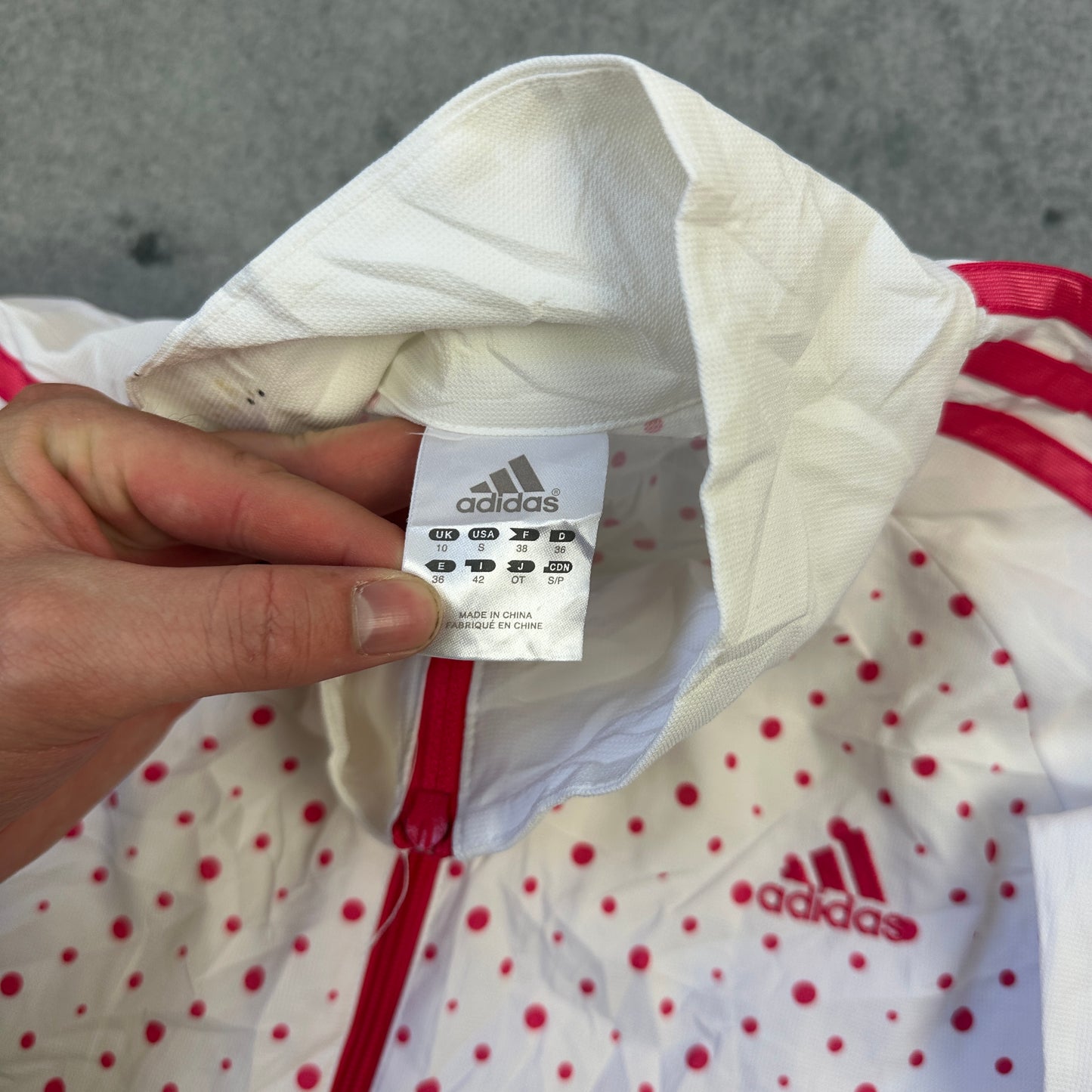 Adidas Trainingsjacke gepunktet (S)