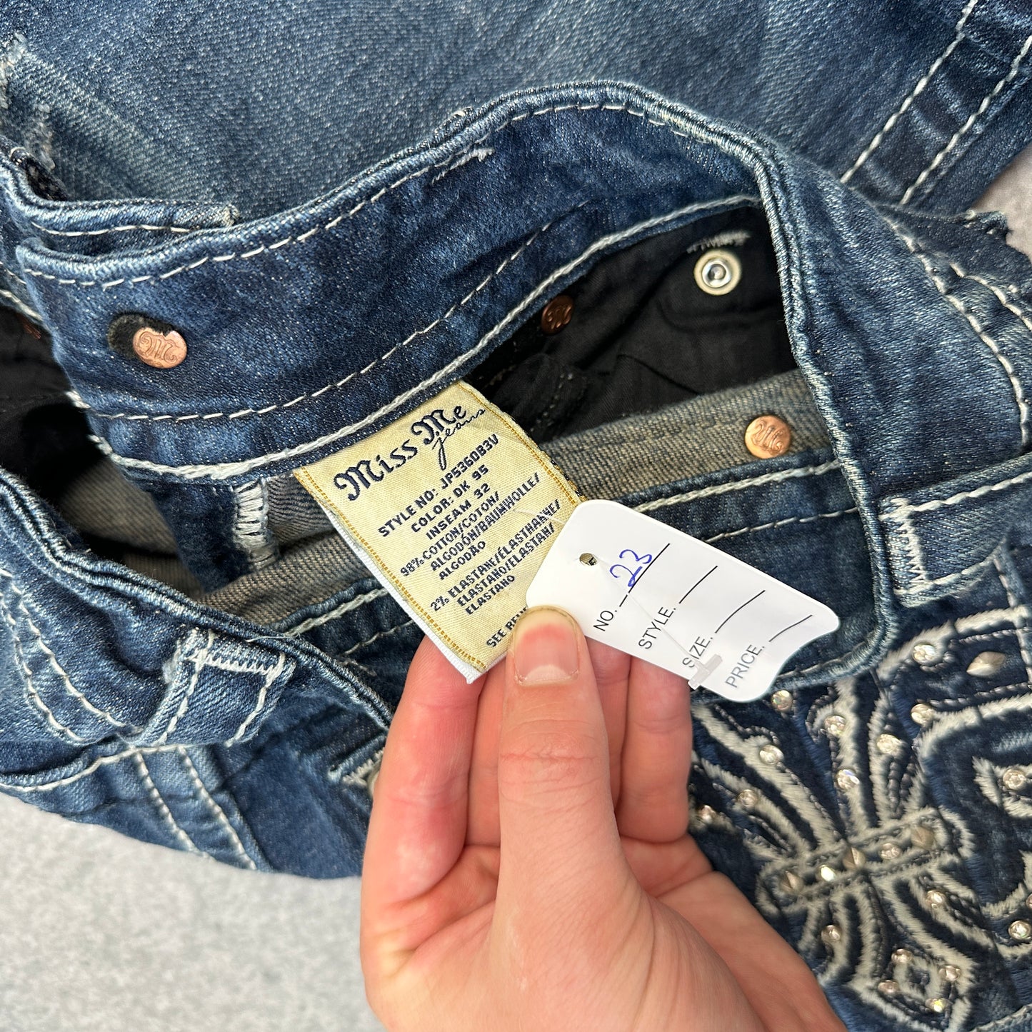 Y2K Miss Me Jeans 26 (XS-S)