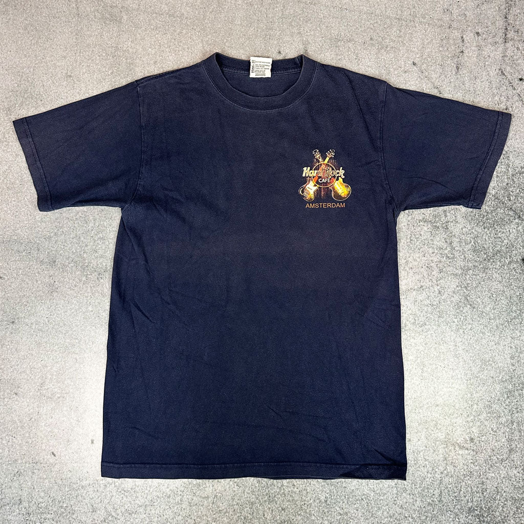 Vintage Hard Rock Cafe Amsterdam Save The Planet T-Shirt Dunkelblau (M)