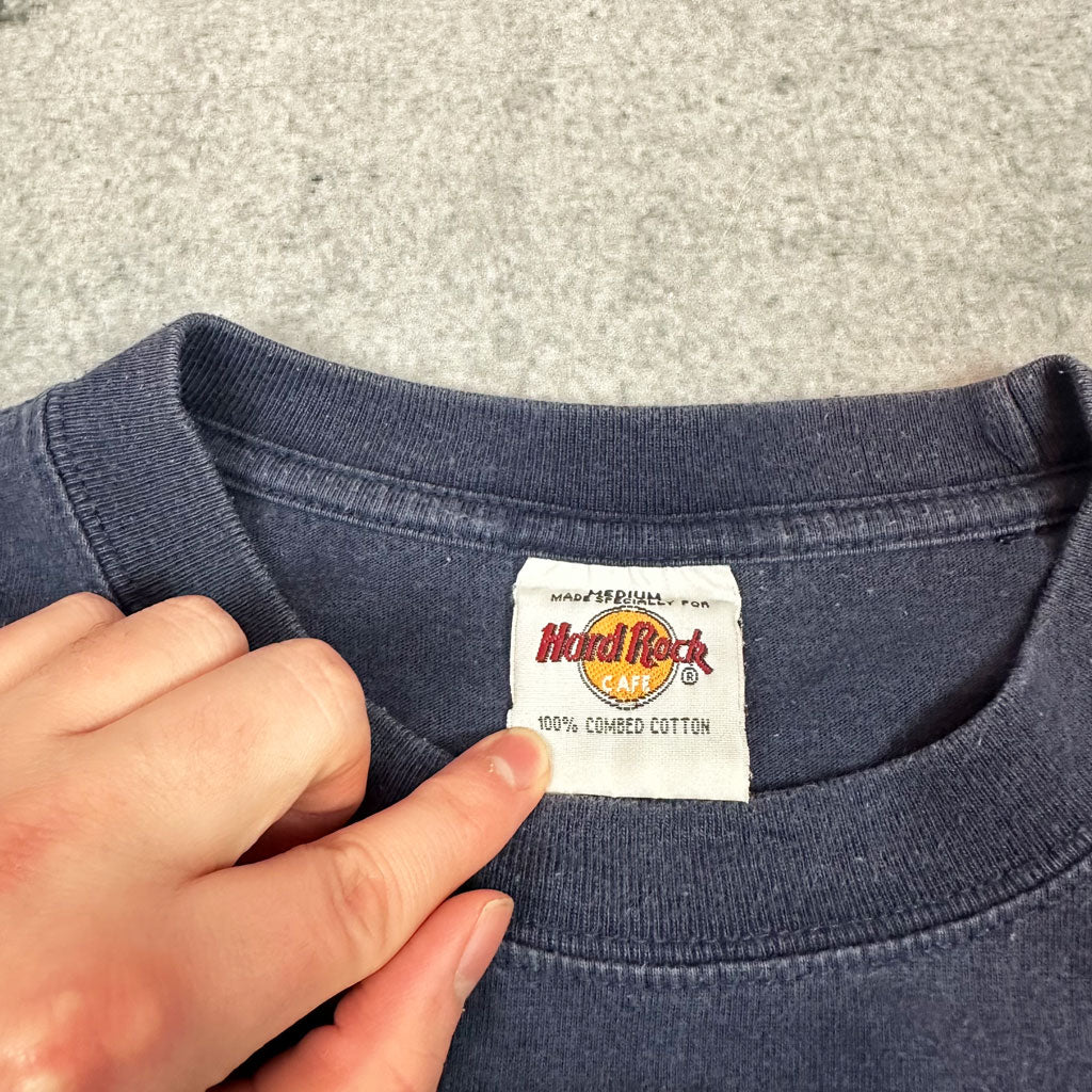 Vintage Hard Rock Cafe Amsterdam Save The Planet T-Shirt Dunkelblau (M)