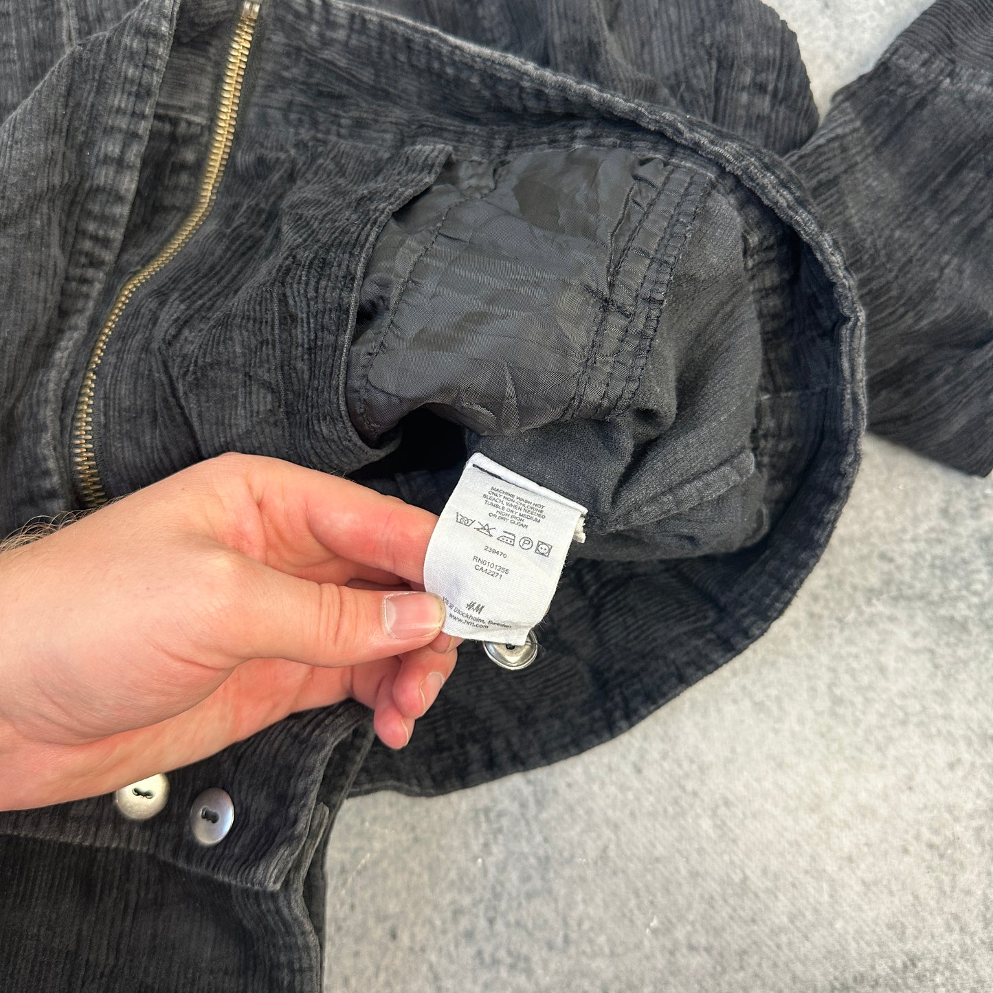 Cordjacke Schwarz (S)