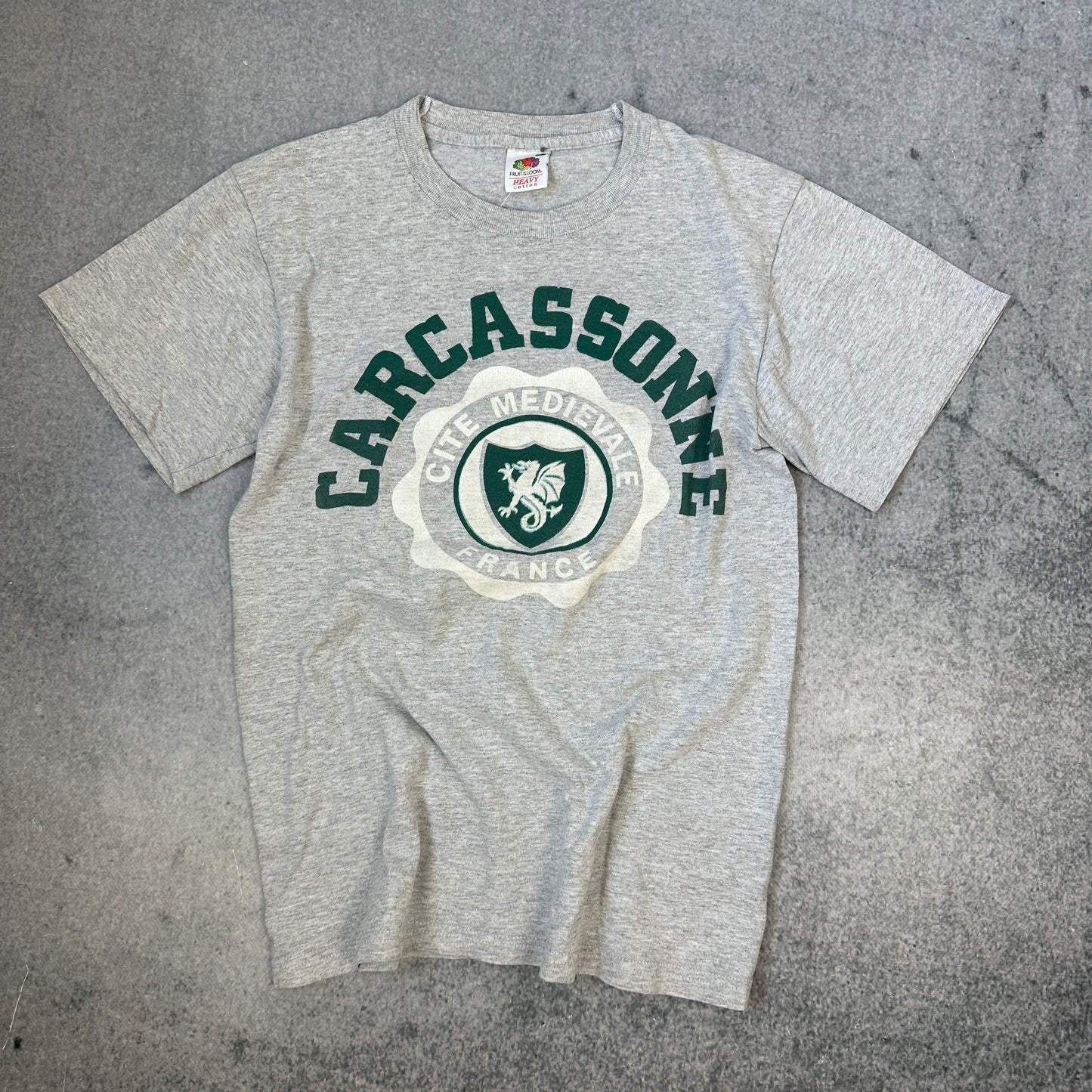 Vintage Carcassonne T-Shirt Grau (S)