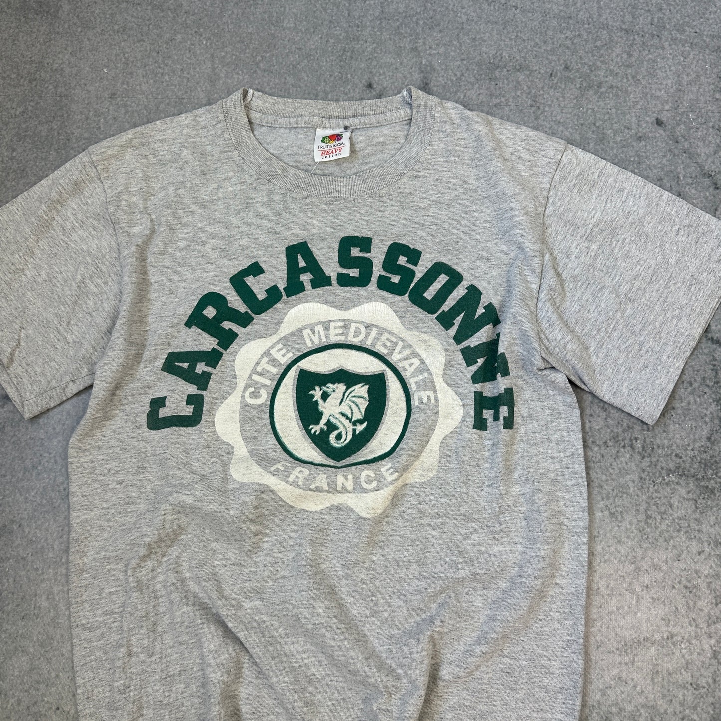 Vintage Carcassonne T-Shirt Grau (S)