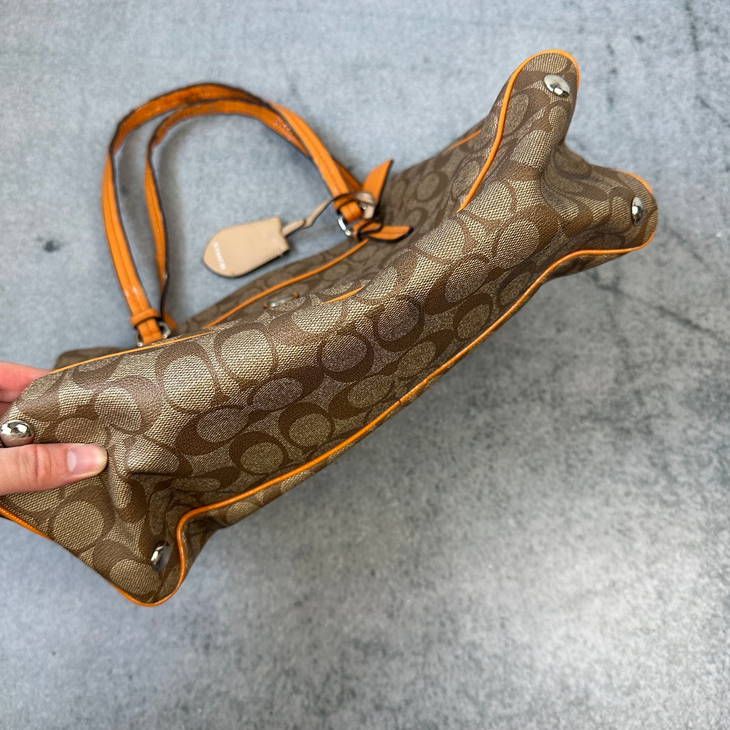 Vintage Coach Monogram Handtasche