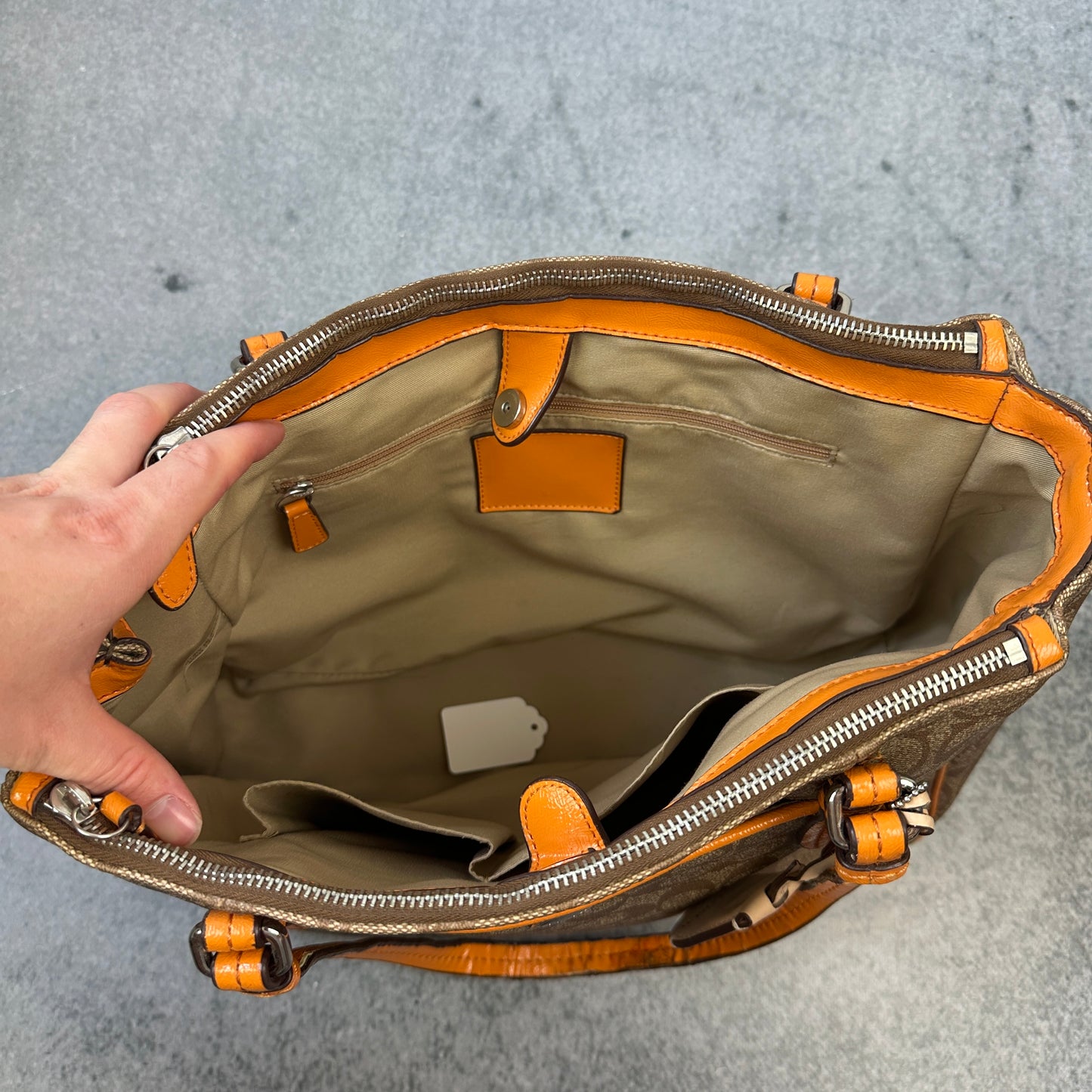 Vintage Coach Monogram Handtasche