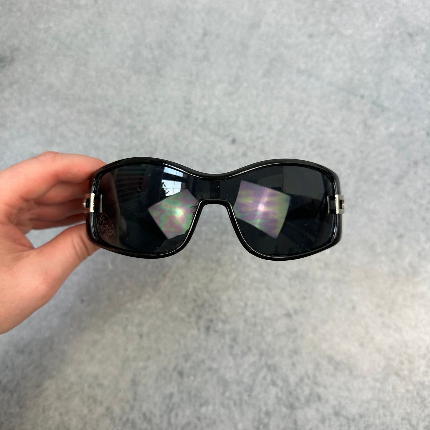 Schwarze Y2K Style Sonnenbrille