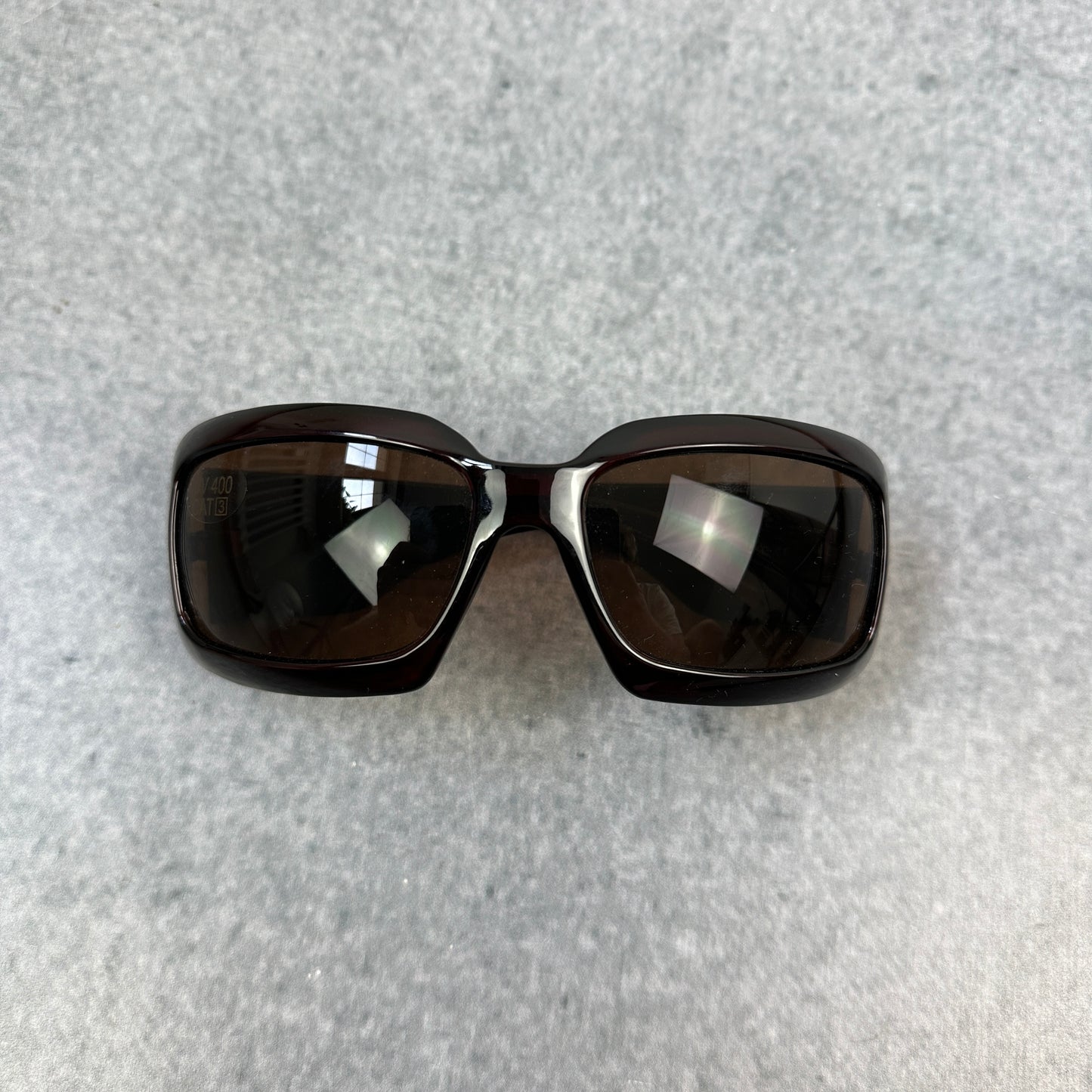 Sonnenbrille Braun mit Strasssteinen
