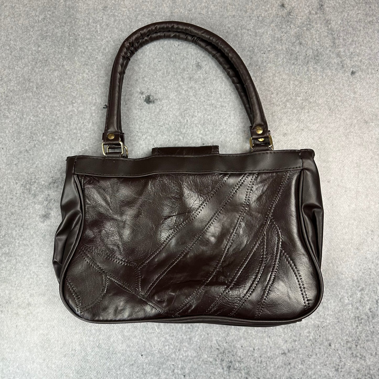 Stefano Echtleder Handtasche Braun (neu & unbenutzt) - Y2K Damenhandtasche