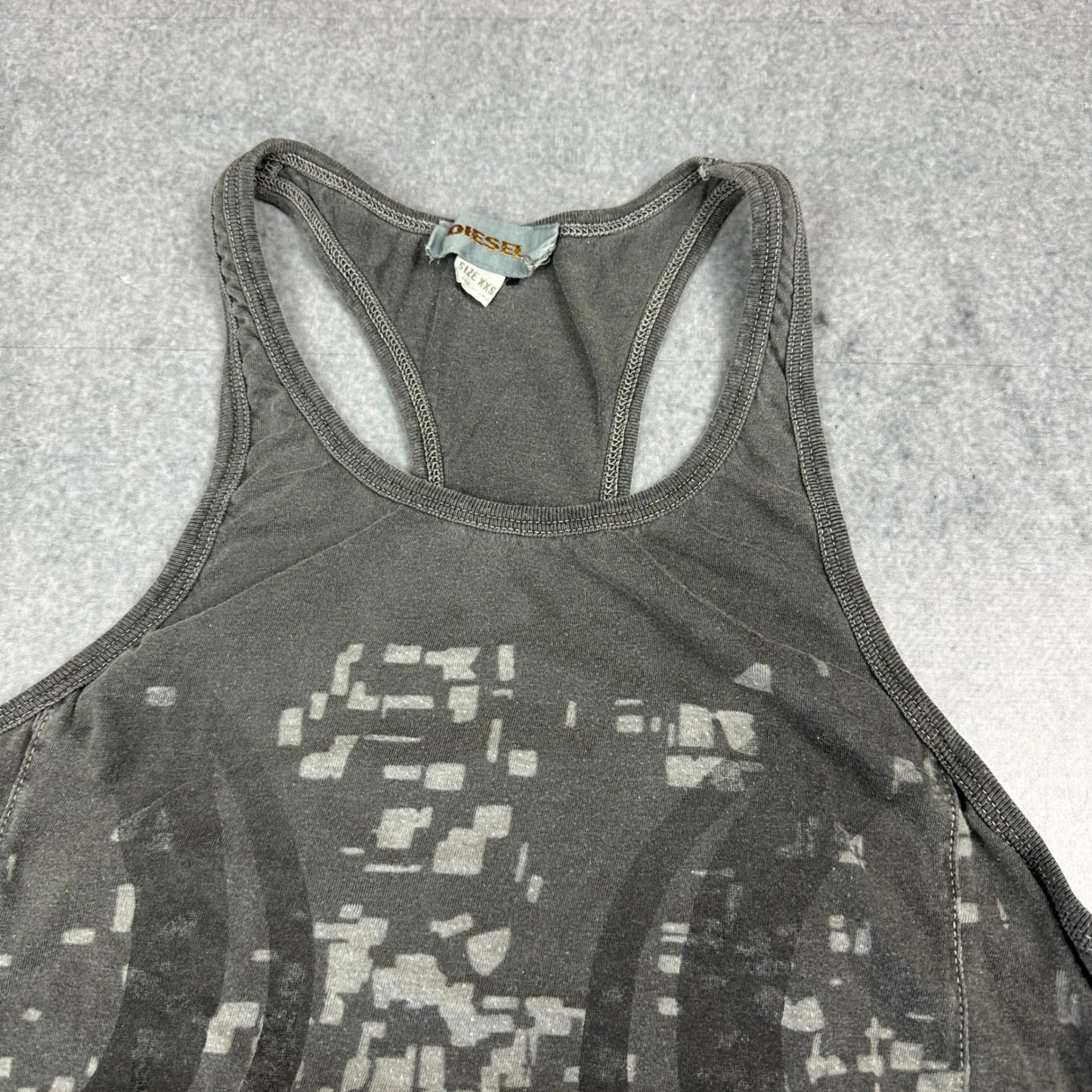 Vintage hommedelange Tanktop Grau XXS