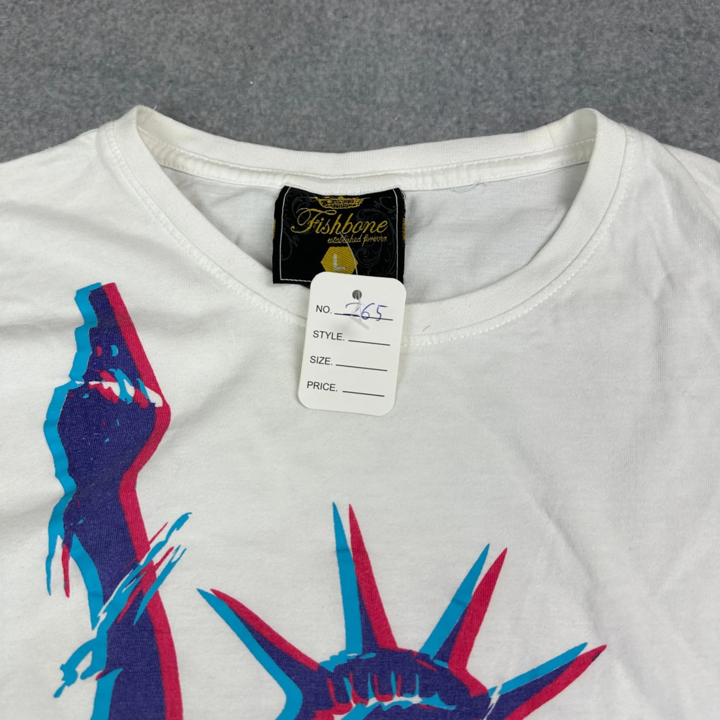 Vintage hommedelange T-Shirt Weiß L