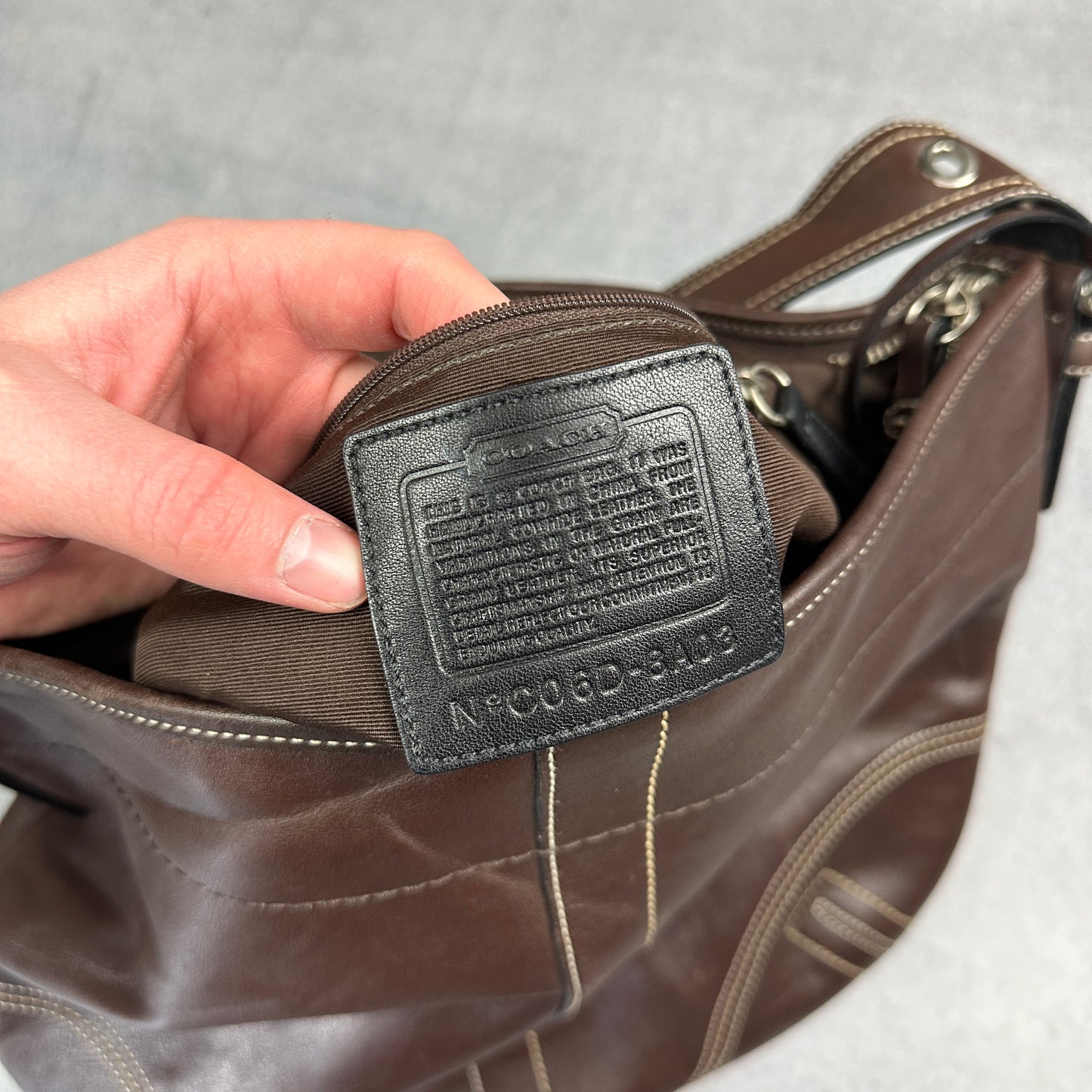 Y2K Coach Vintage Hobo Bag Braun - Echtleder Handtasche