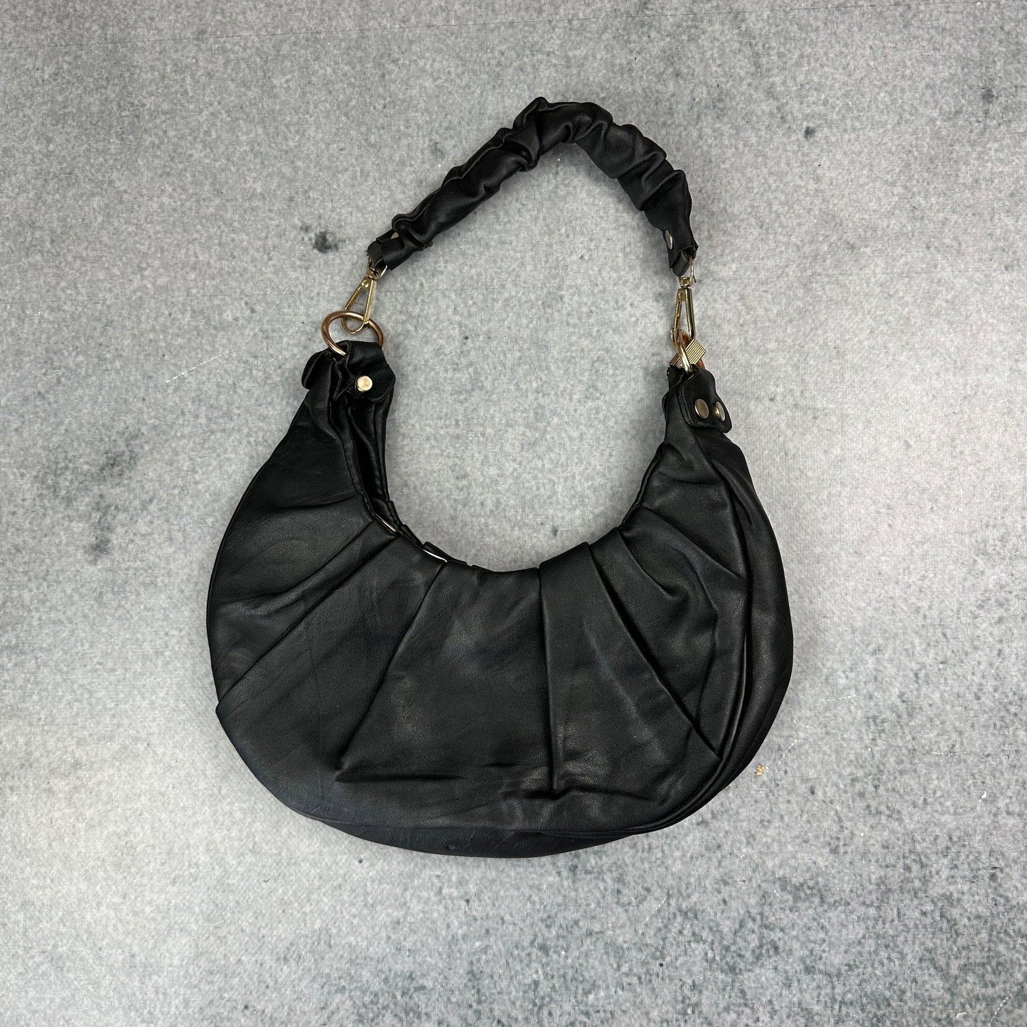 Y2K Vintage Halbmond Handtasche Schwarz