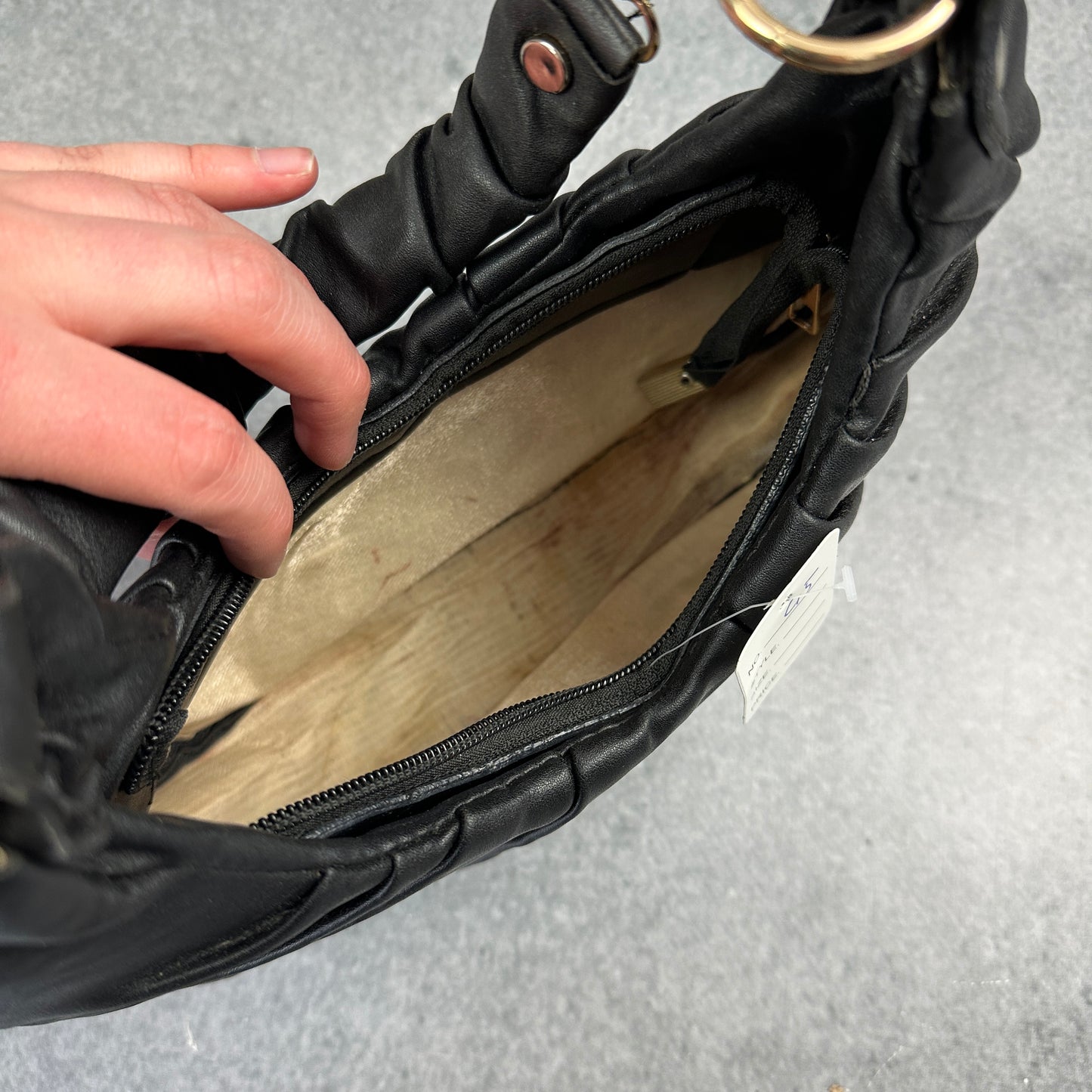 Y2K Vintage Halbmond Handtasche Schwarz