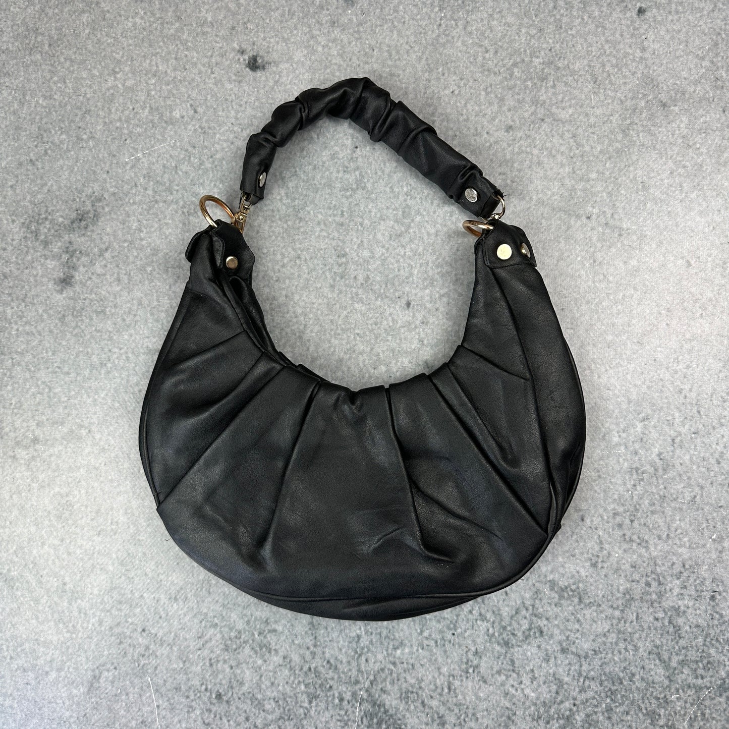 Y2K Vintage Halbmond Handtasche Schwarz