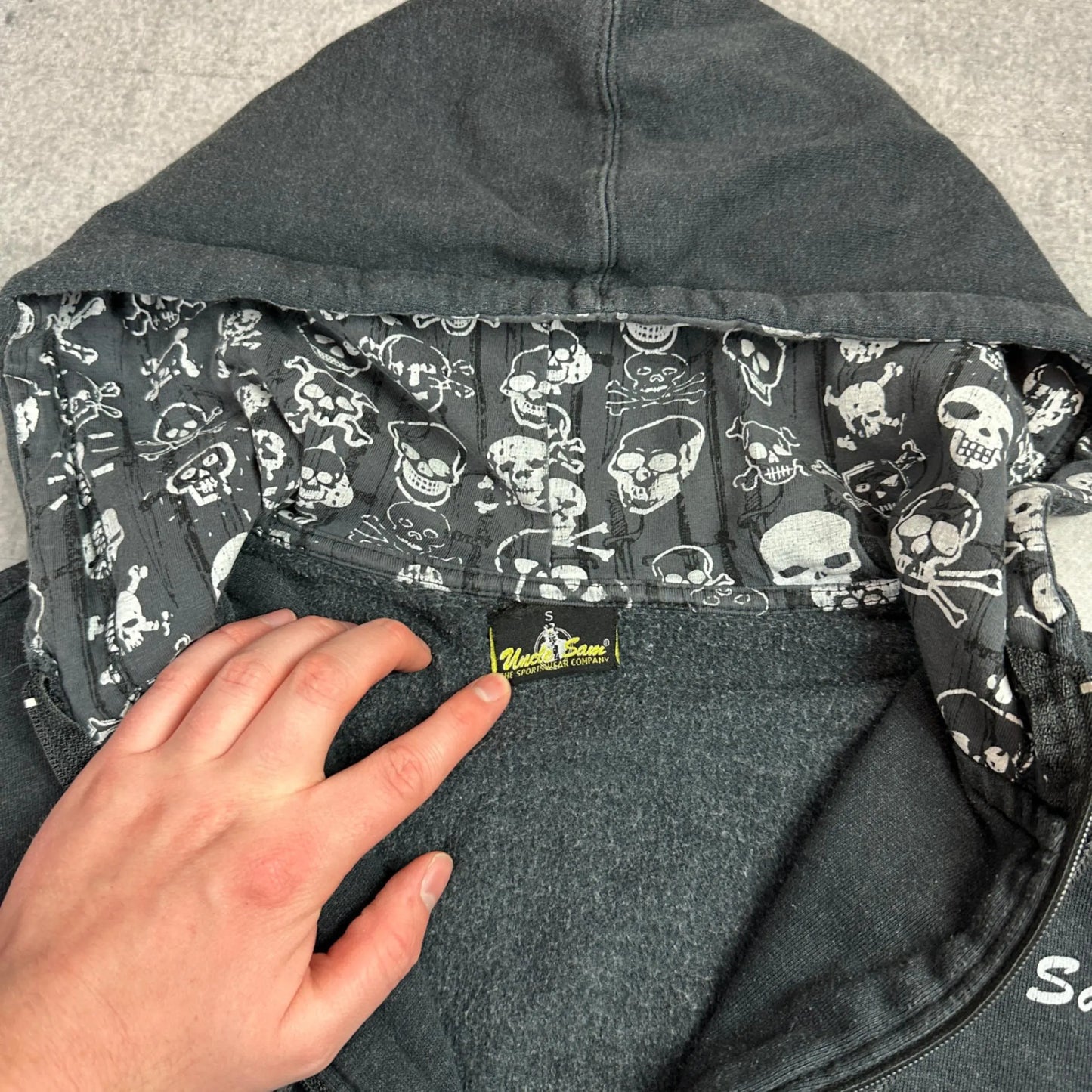 Vintage Zip-Jacke Grau (S)