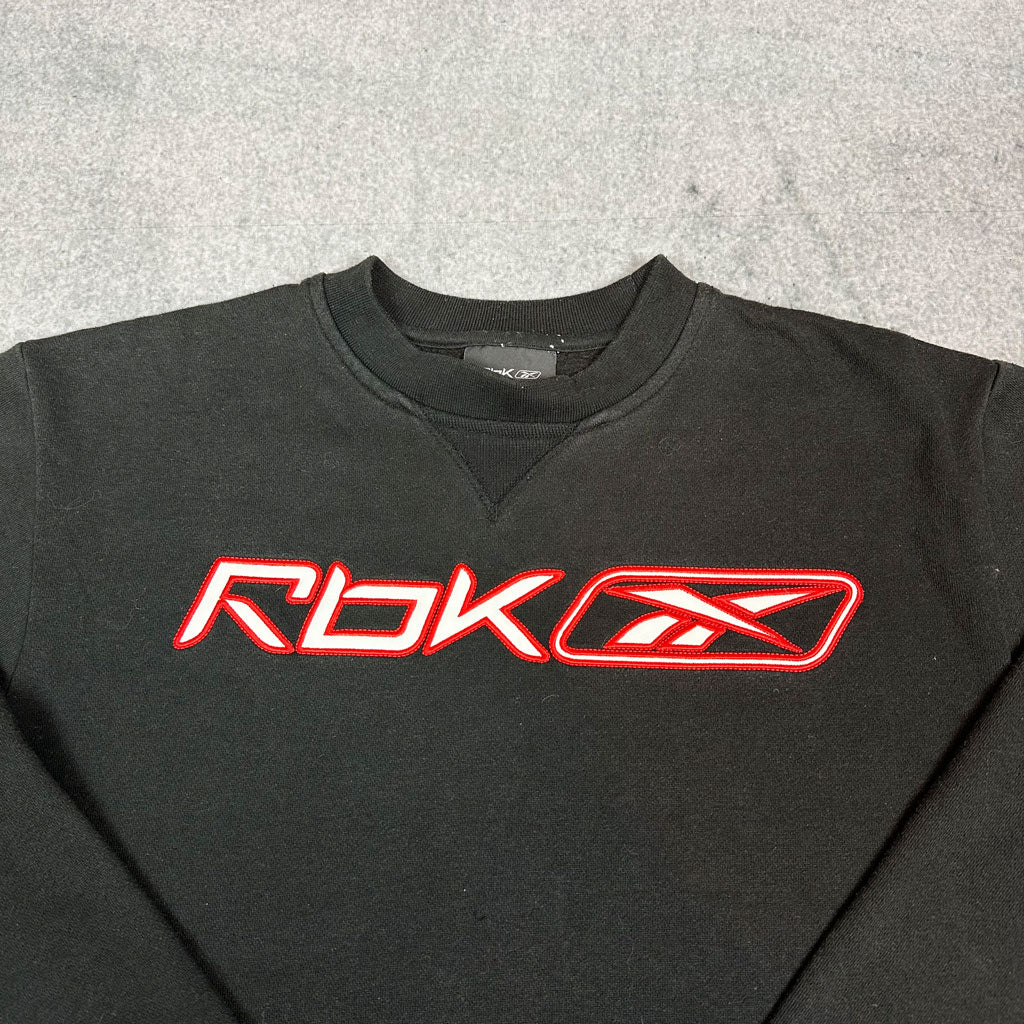 Vintage Reebok Sweater Schwarz (XS)