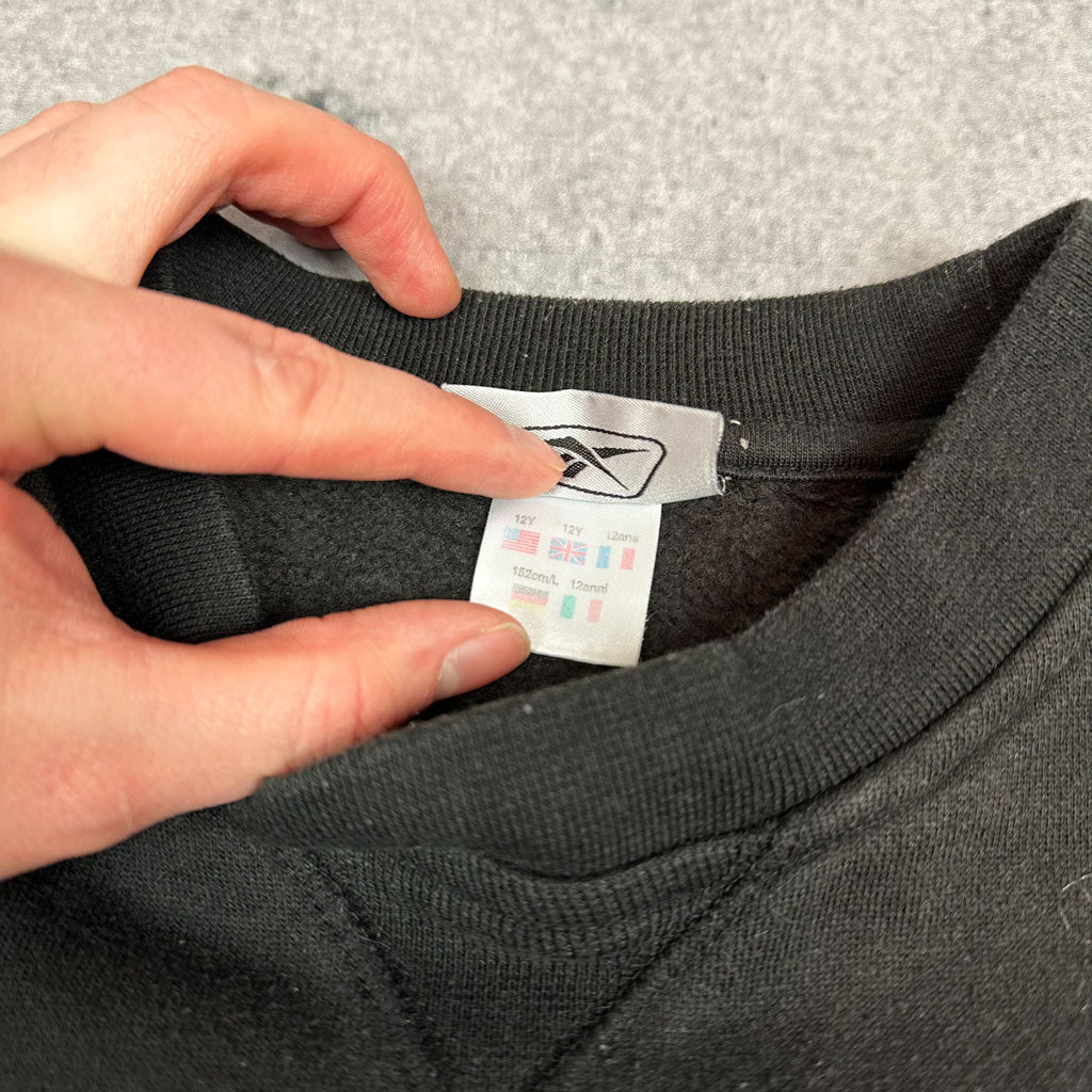 Vintage Reebok Sweater Schwarz (XS)