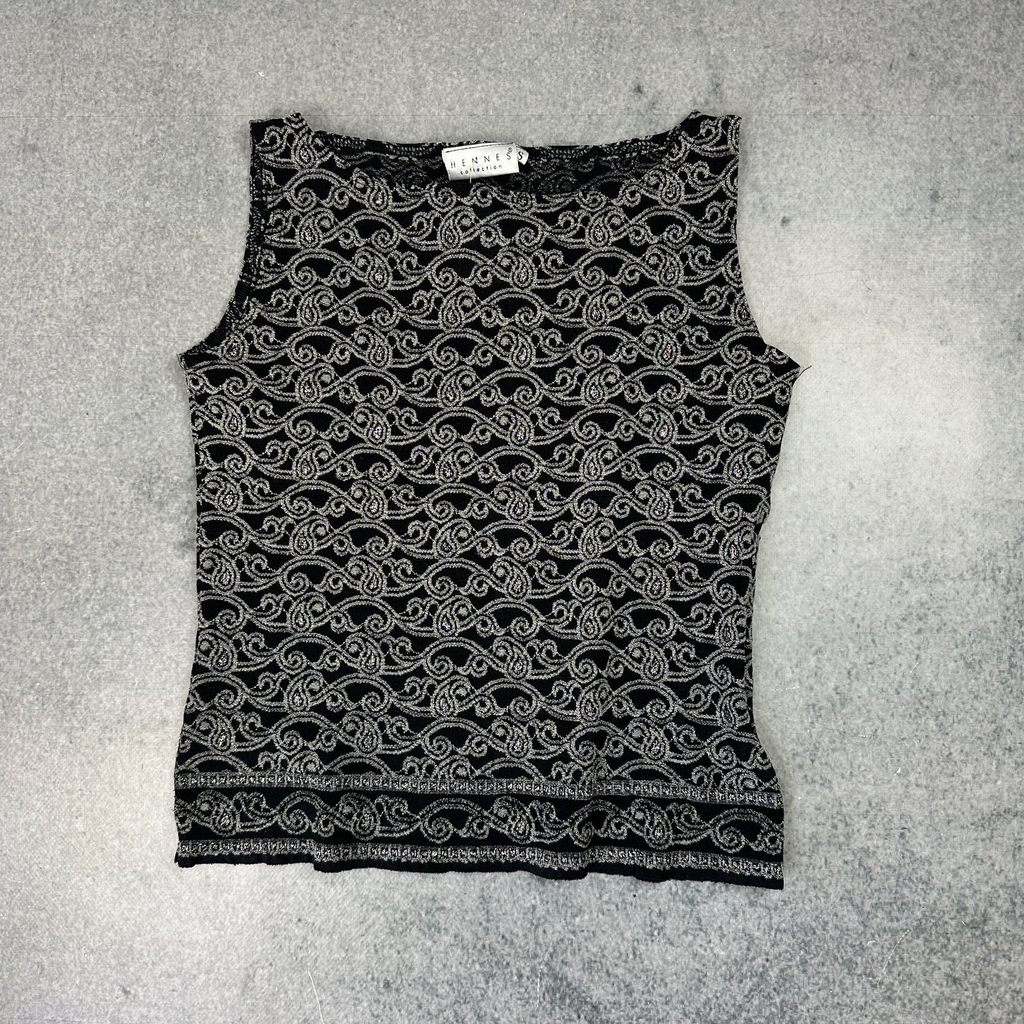 Hennes Glitzer Top Schwarz (S)