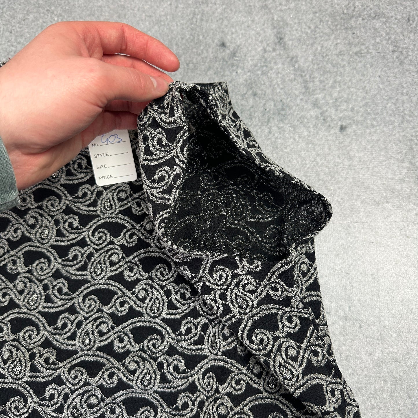Hennes Glitzer Top Schwarz (S)