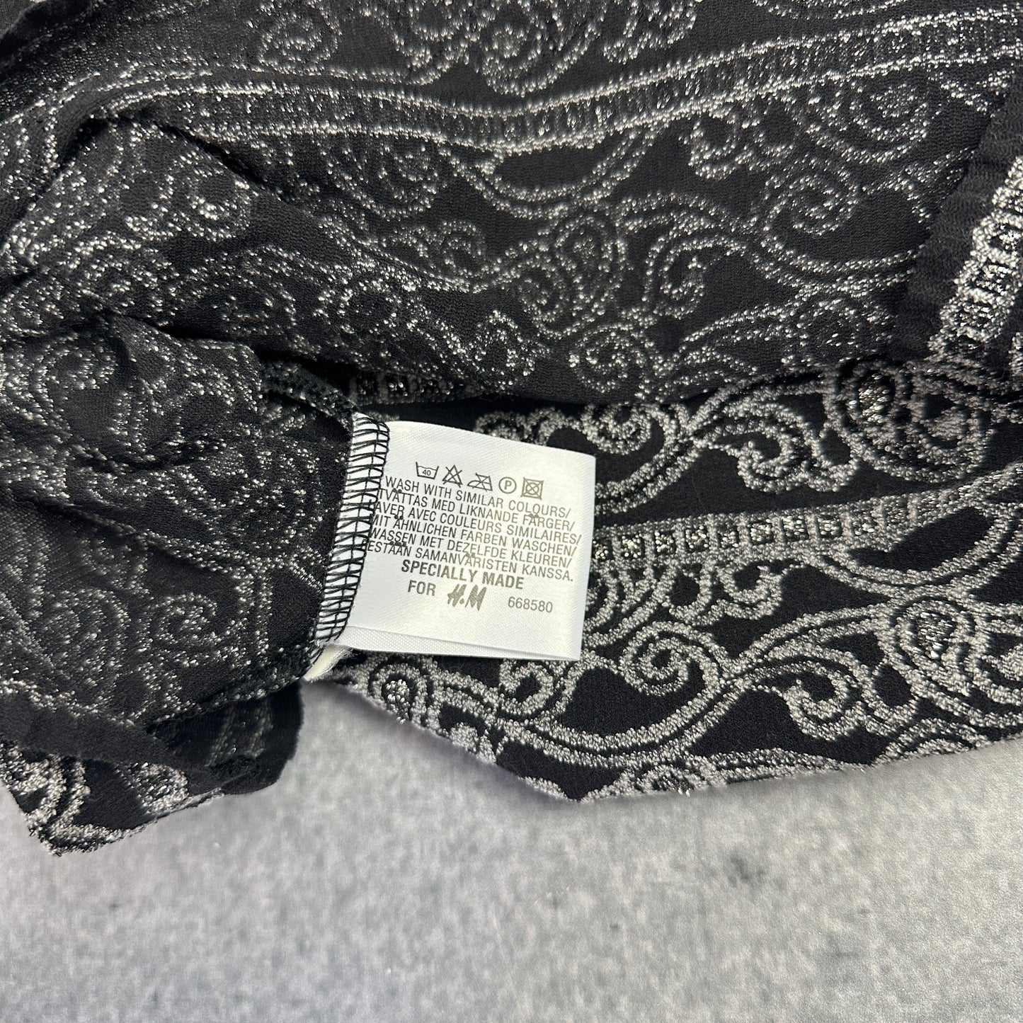 Hennes Glitzer Top Schwarz (S)