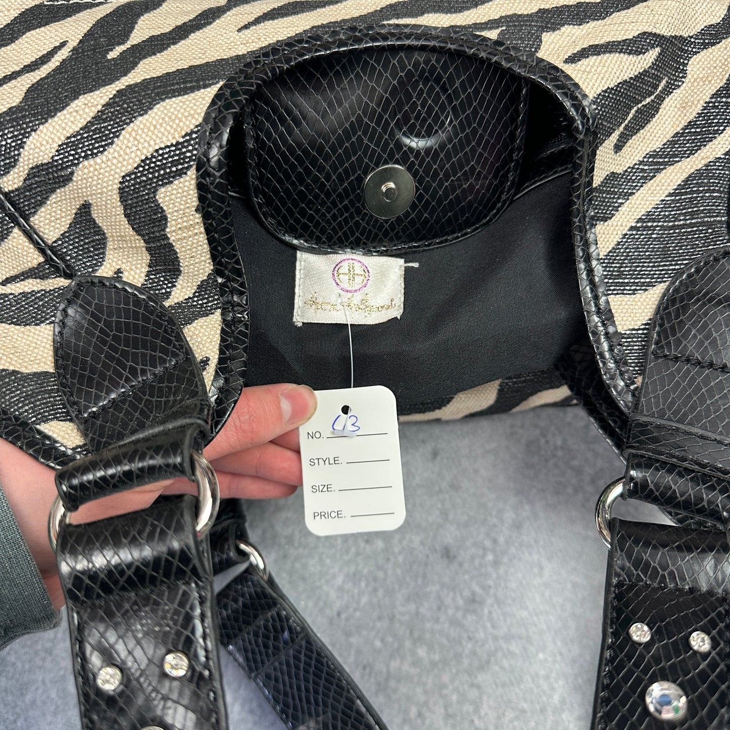 Y2K Zebra Print Handtasche