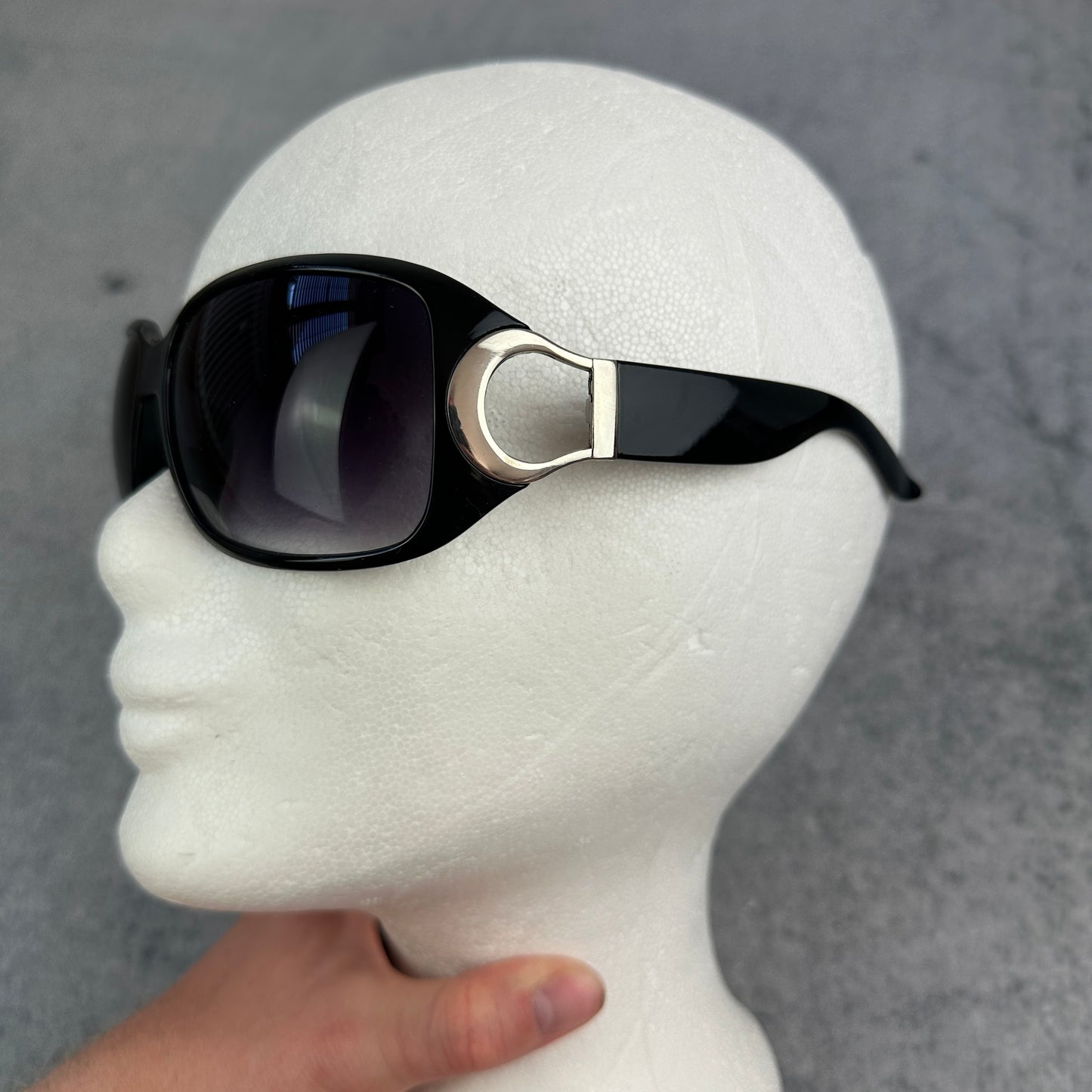 Y2K Style Sonnenbrille Schwarz