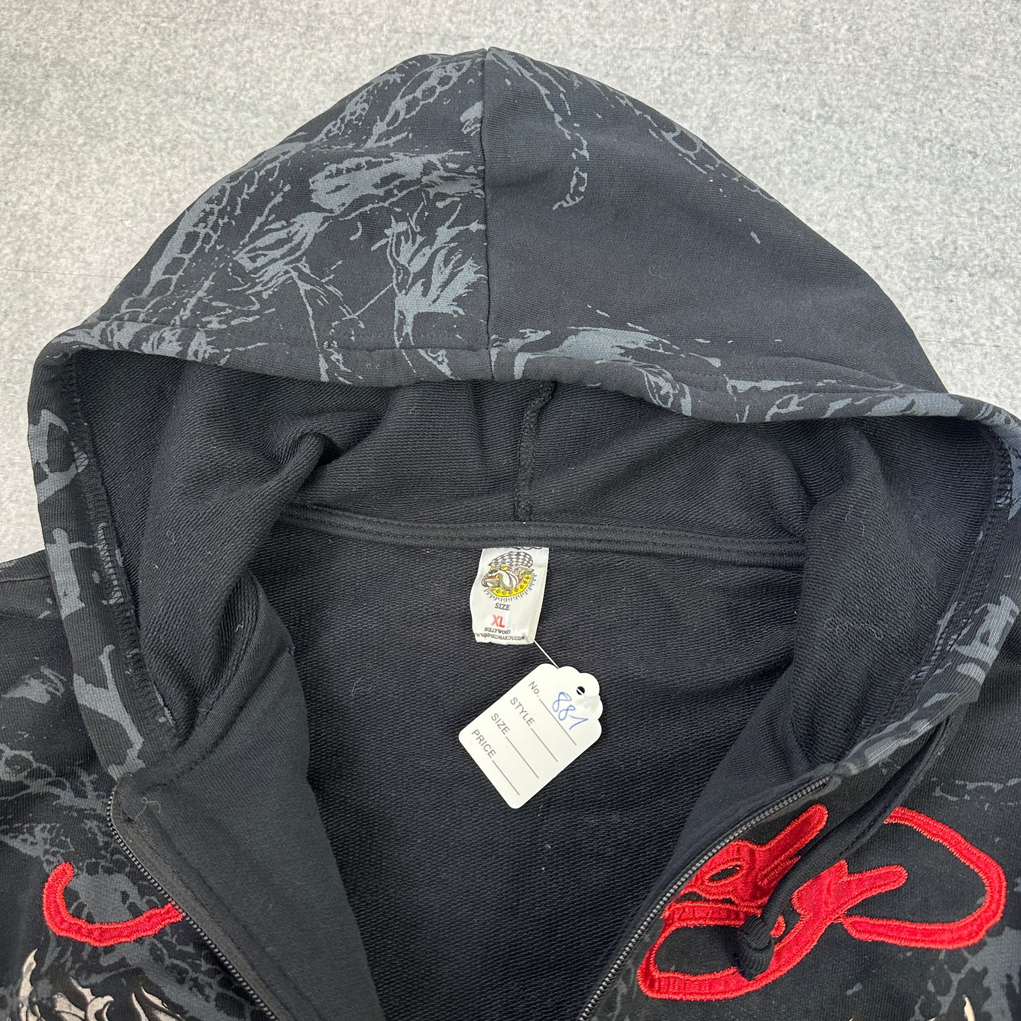 Vintage Ed Hary Zipper Schwarz (XL)