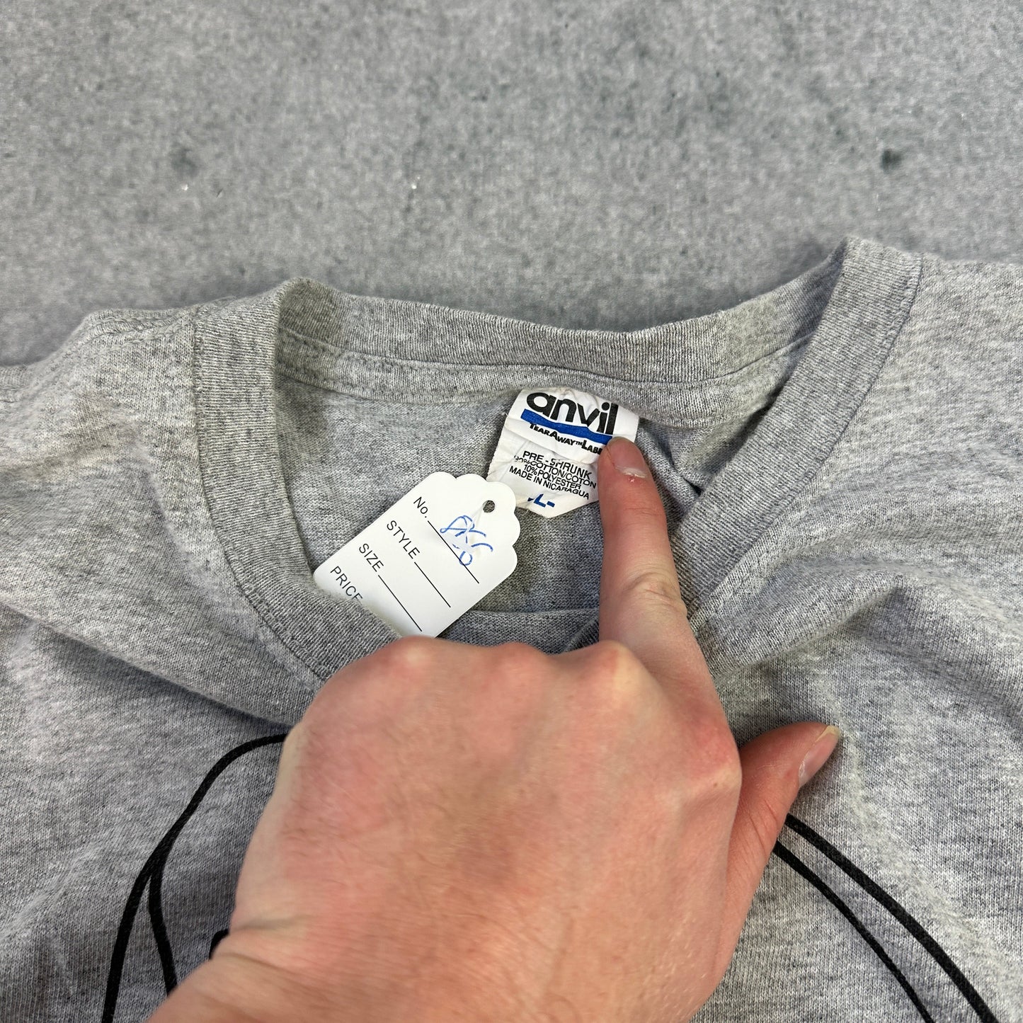 Vintage Just Football T-Shirt Grau (L)