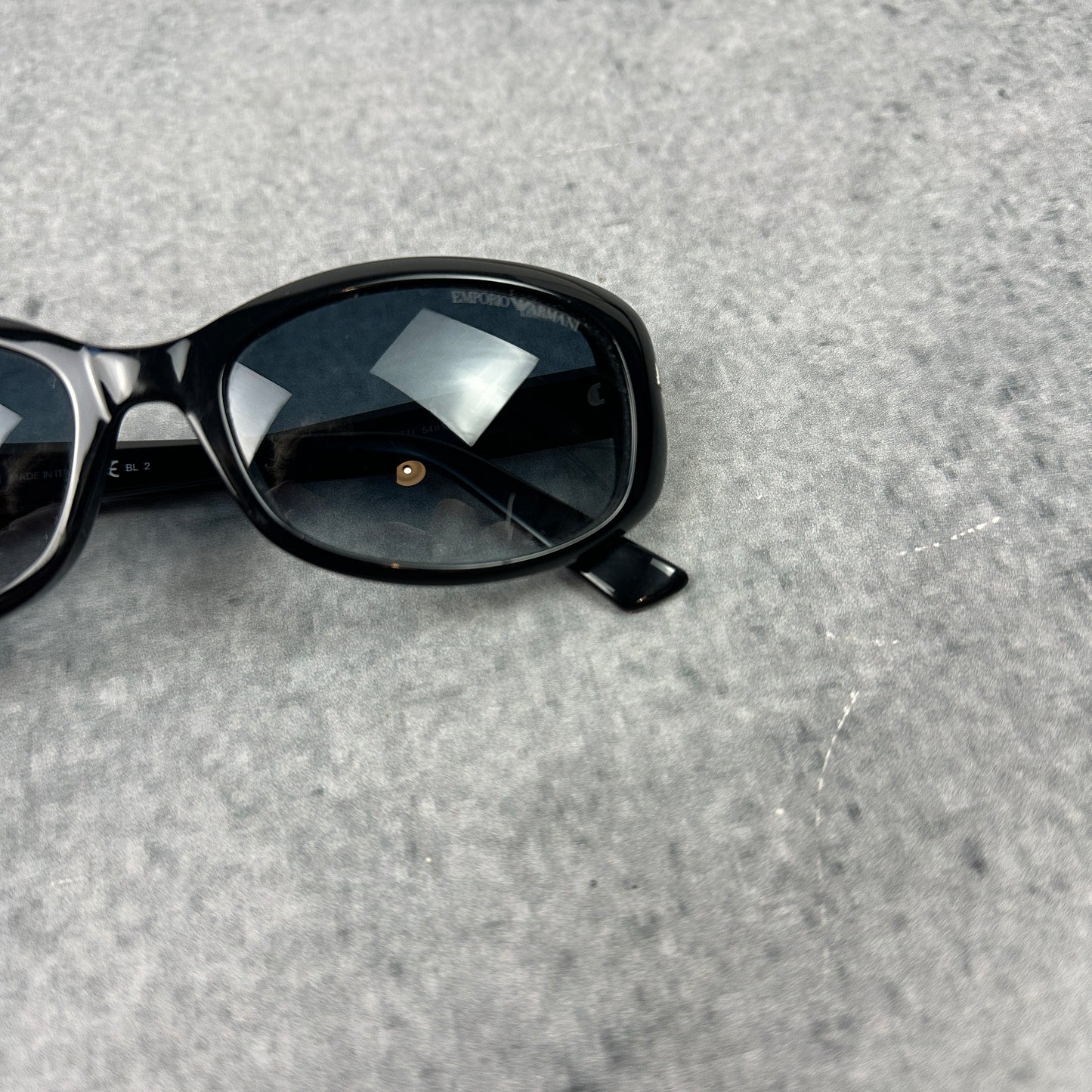 Vintage Emporio Armani Sonnenbrille Schwarz