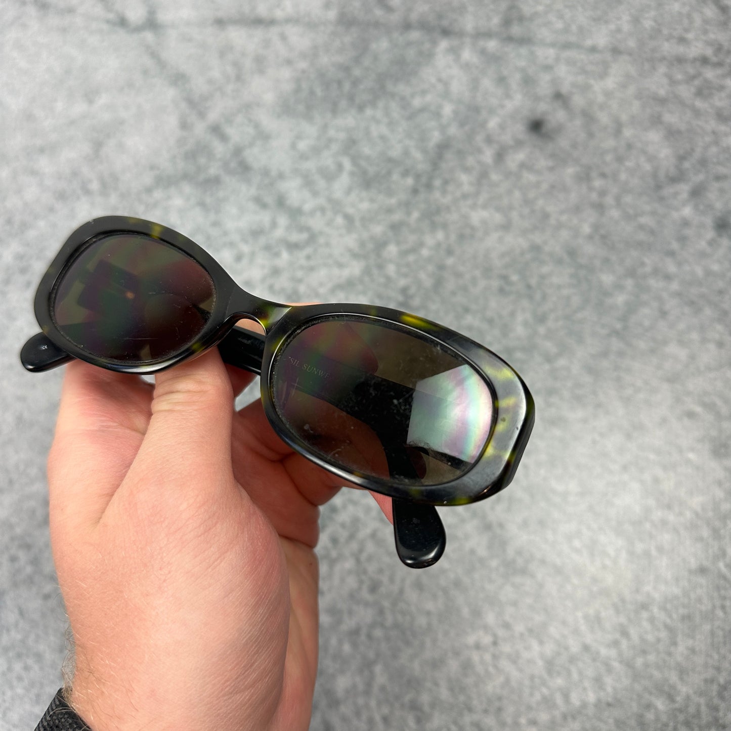 Vintage Fossil Sonnenbrille Grün