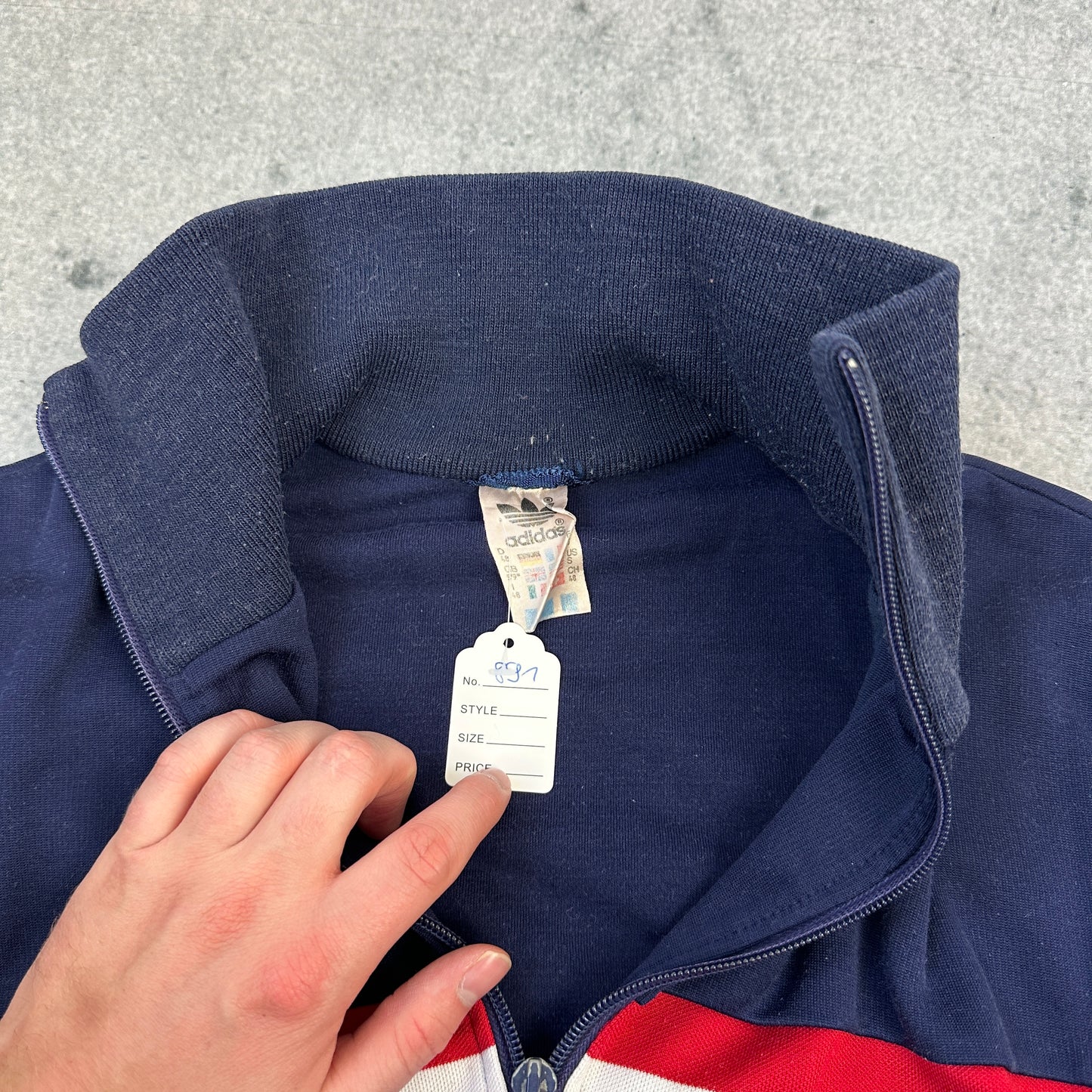 Vintage Adidas 80s Trainingsjacke Blau (S)