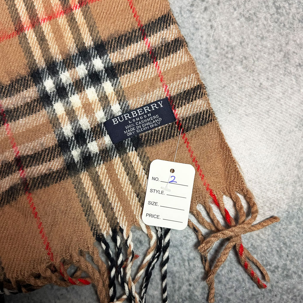 Vintage Burberry Cashmere Schal Braun