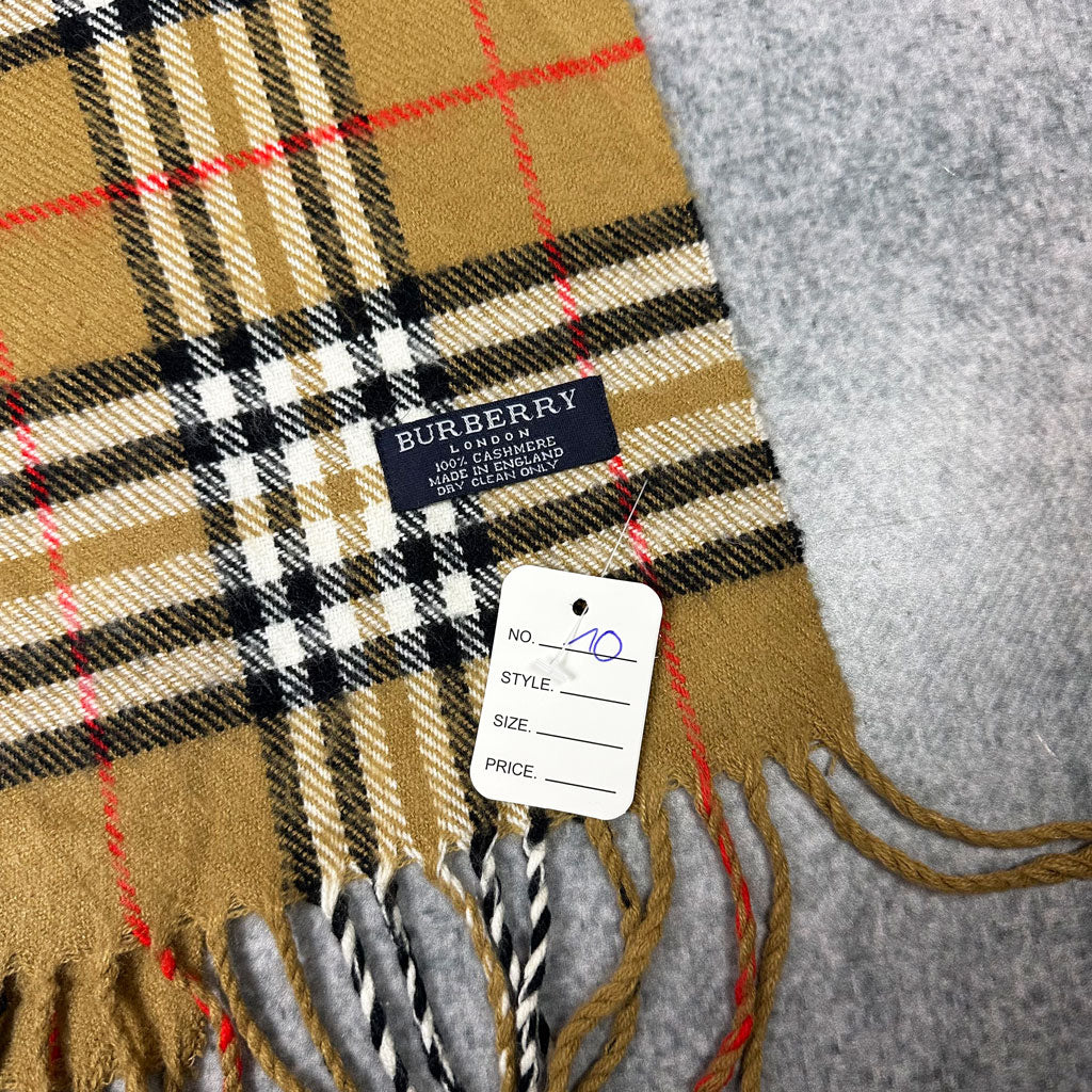 Vintage Burberry Cashmere Schal Braun