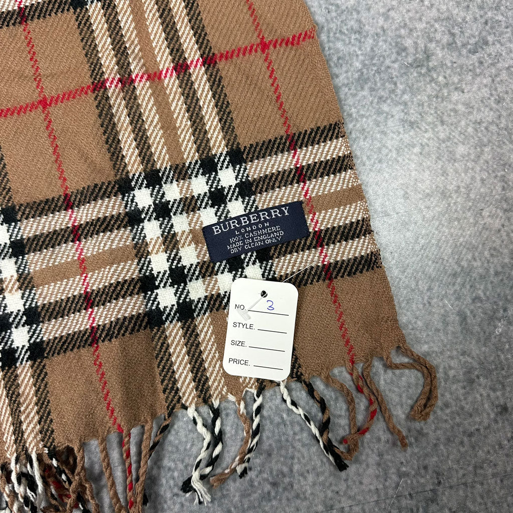 Vintage Burberry Cashmere Schal Braun