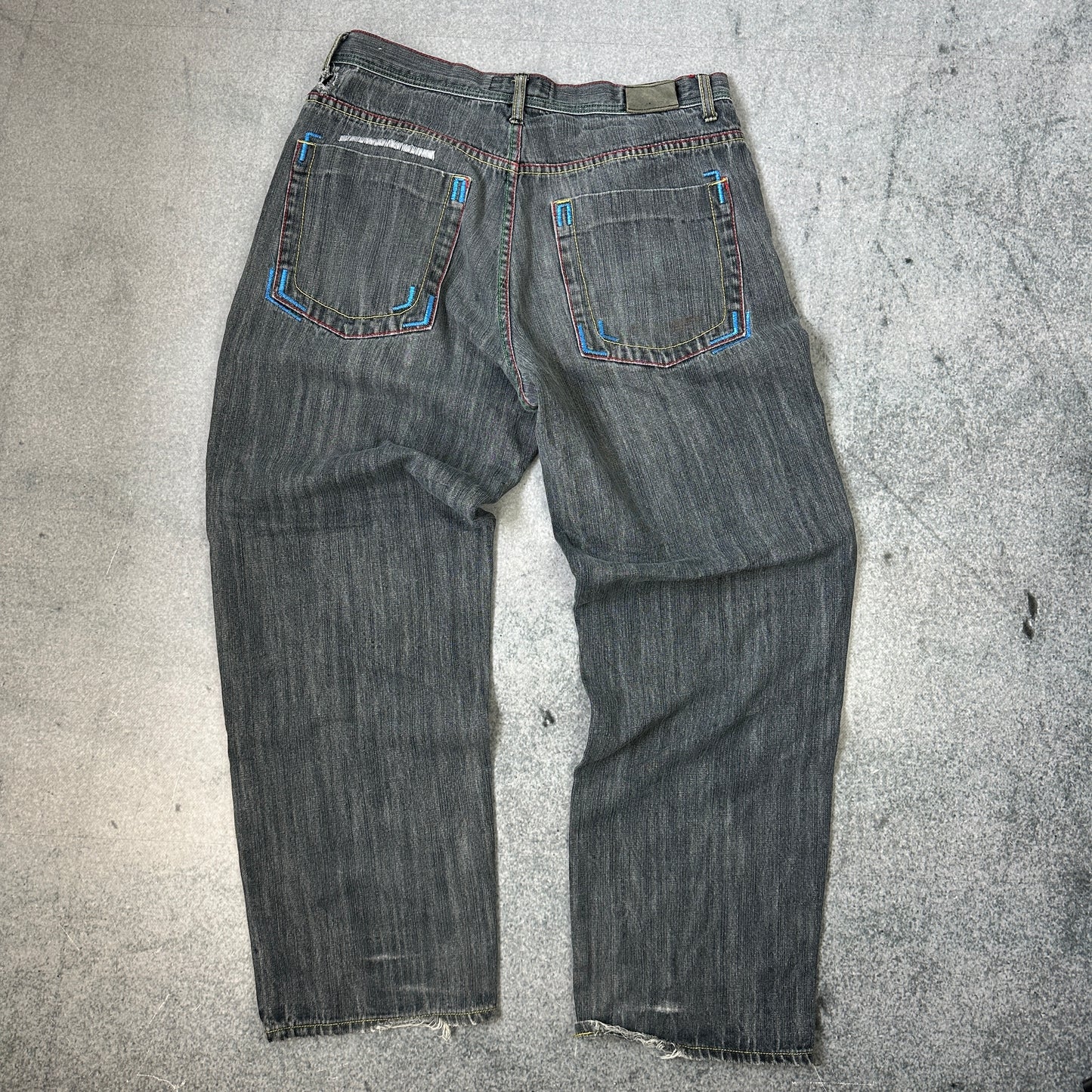 Vintage PWT HipHop Baggy Jeans Grau 38x34 (XL -XXL)