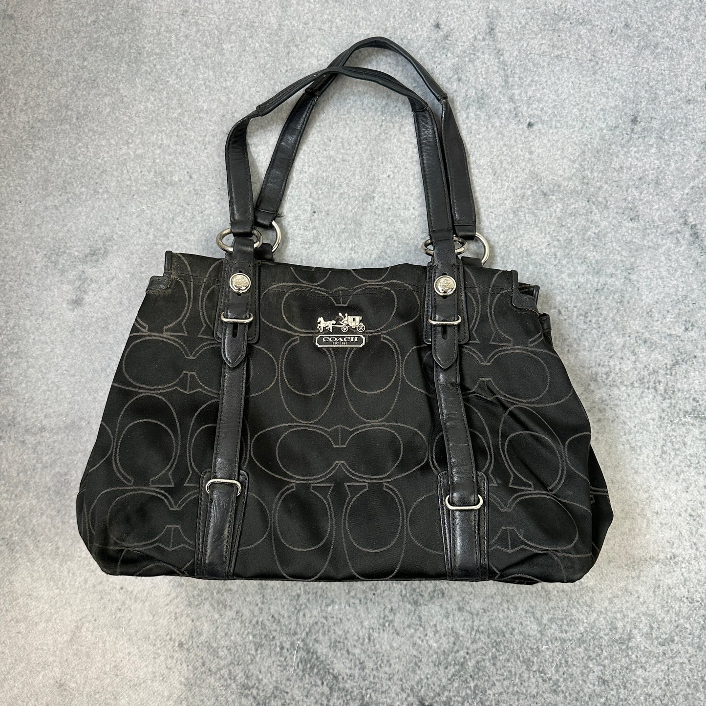 Vintage Coach Handtasche Schwarz