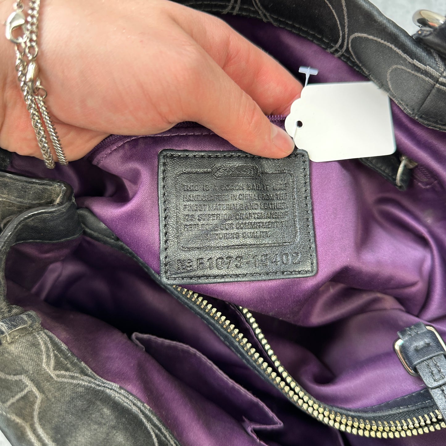 Vintage Coach Handtasche Schwarz