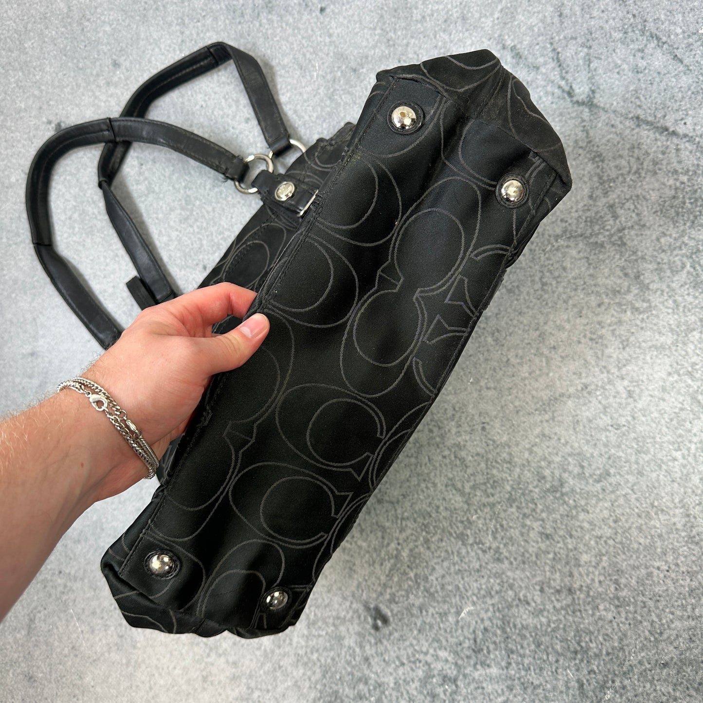 Vintage Coach Handtasche Schwarz
