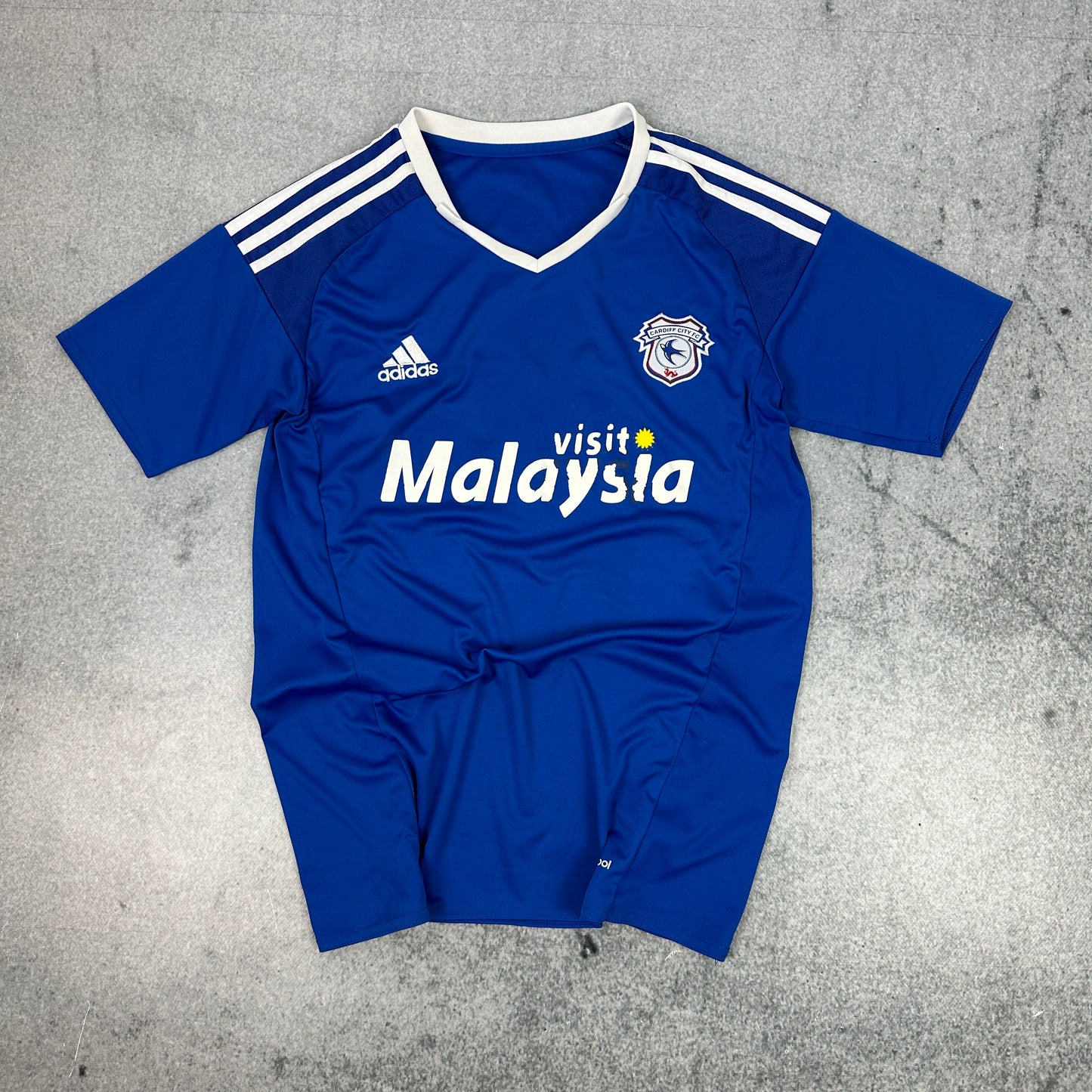 Adidas Cardiff City Heim Trikot 2006-2017 Blau (S)