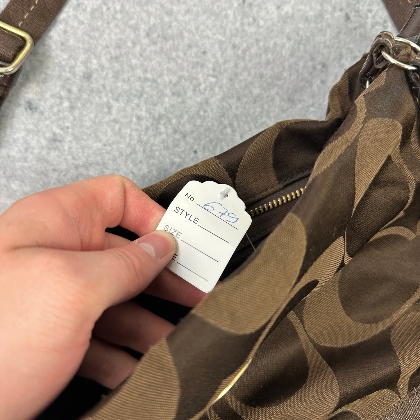 Vintage Coach Umhängetasche Braun